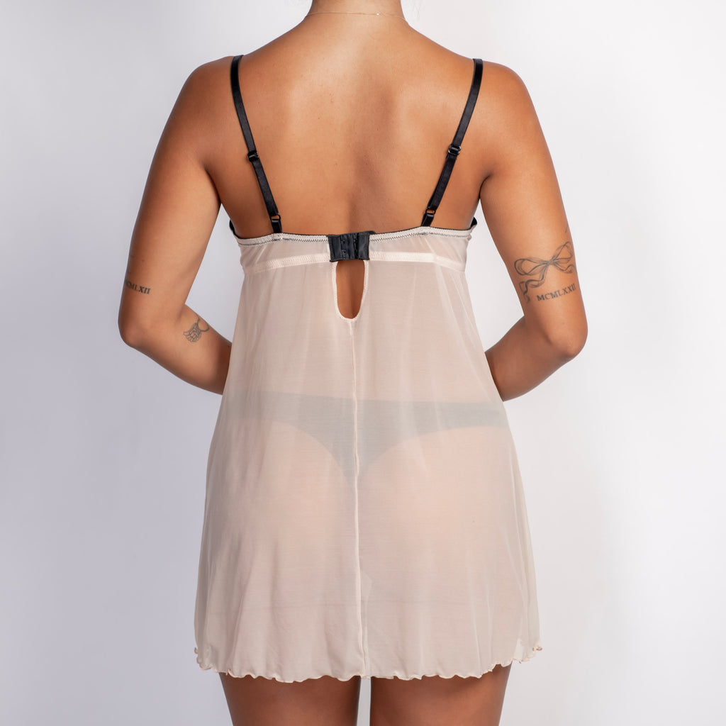 CREAM BUSTIER BABYDOLL