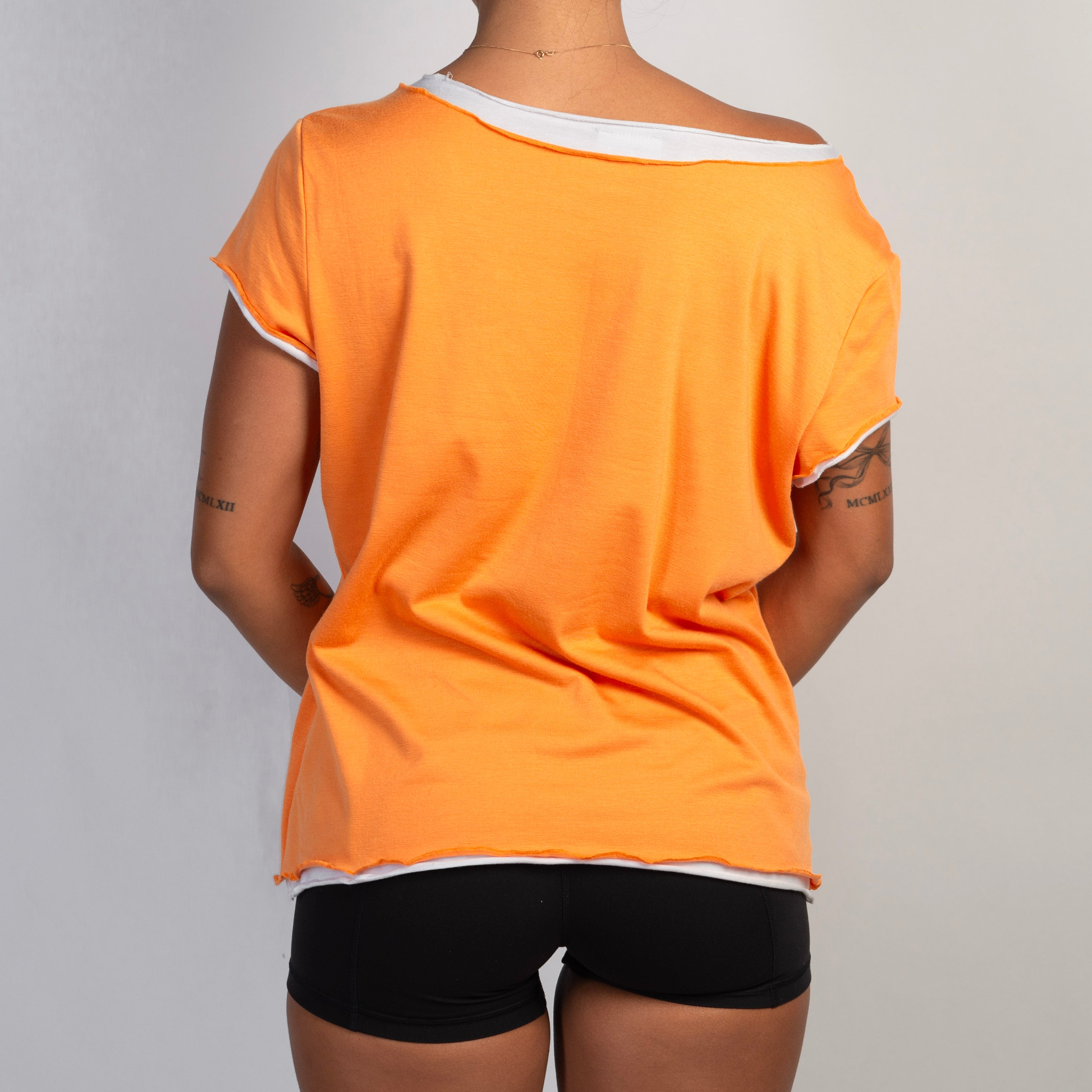 ORANGE LAYERED TEE