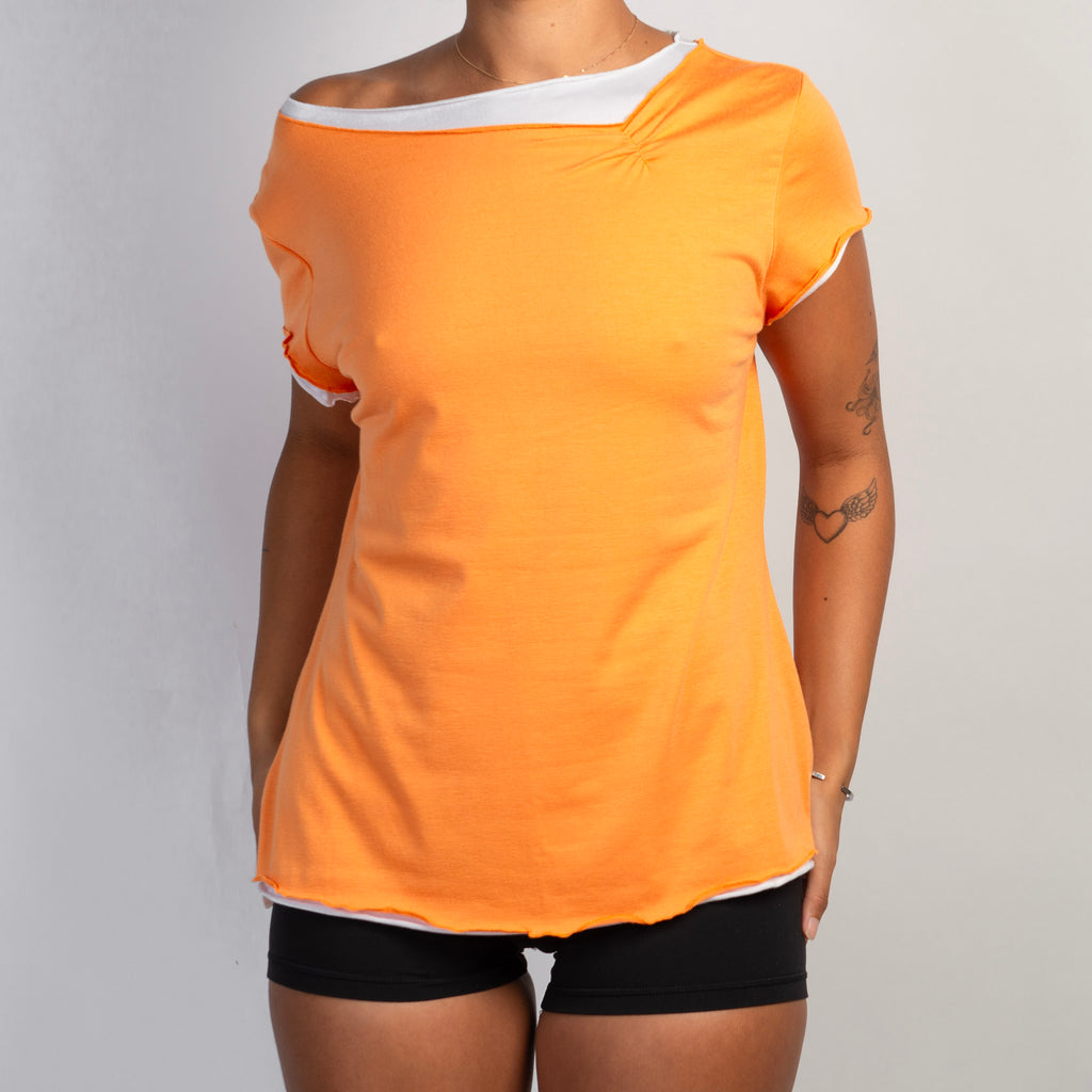 ORANGE LAYERED TEE