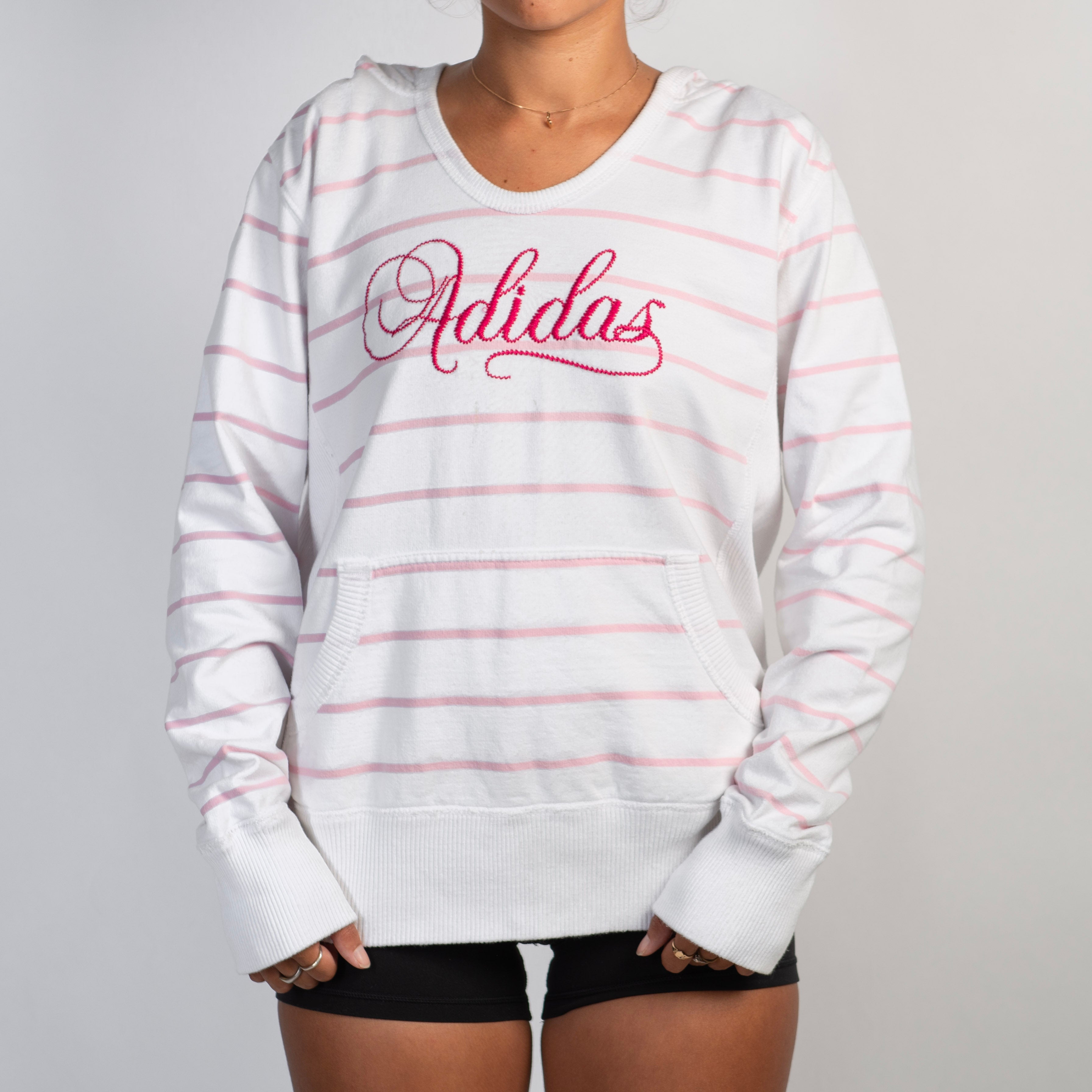 WHITE STRIPE HOODIE