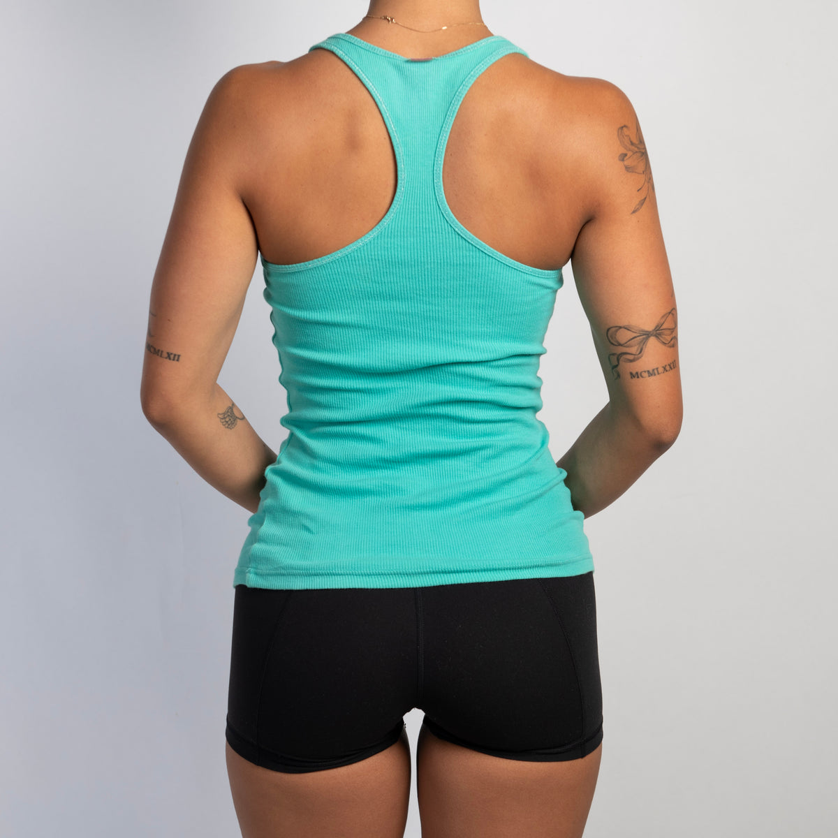 GREEN COTTON TANK TOP