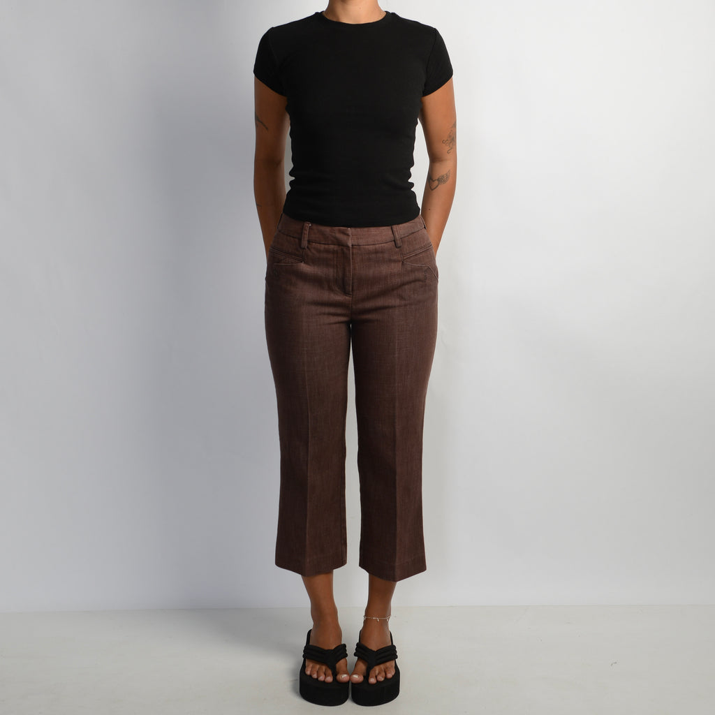 BROWN CAPRI PANTS