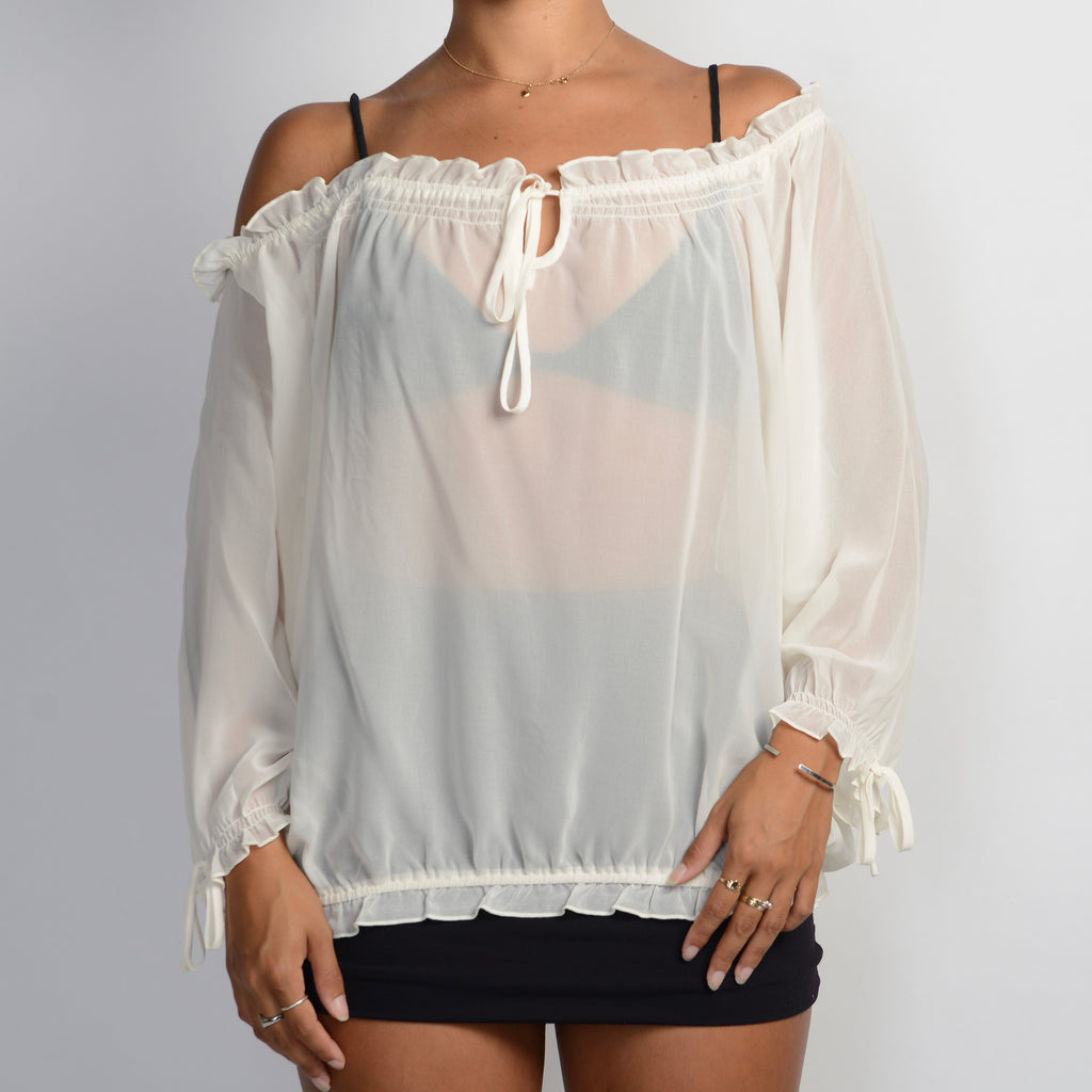 SHEER IVORY BLOUSE