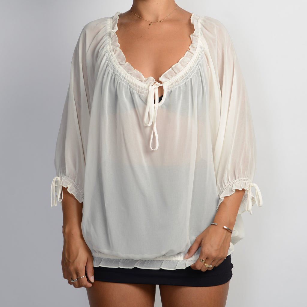 SHEER IVORY BLOUSE