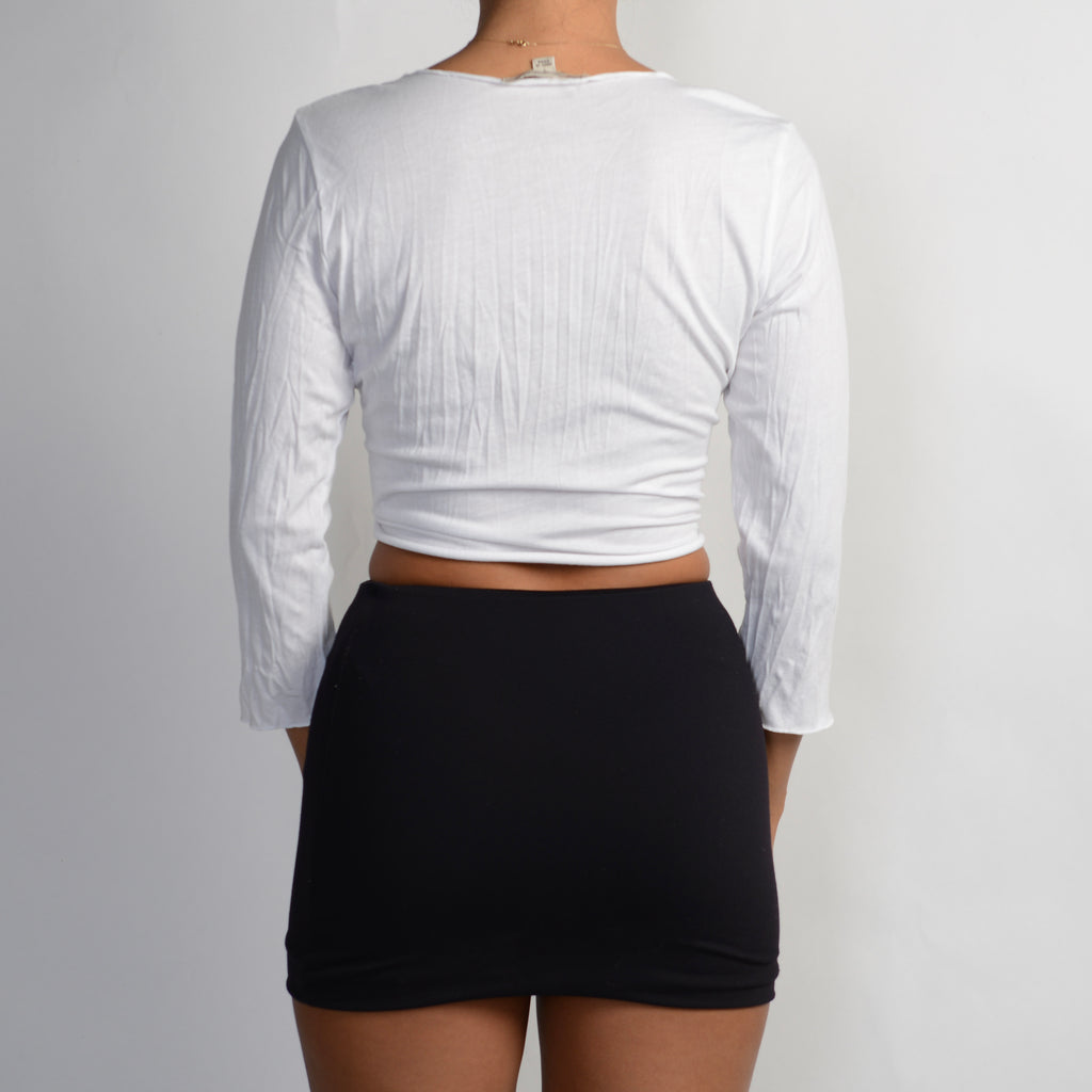 WHITE WRAP TOP