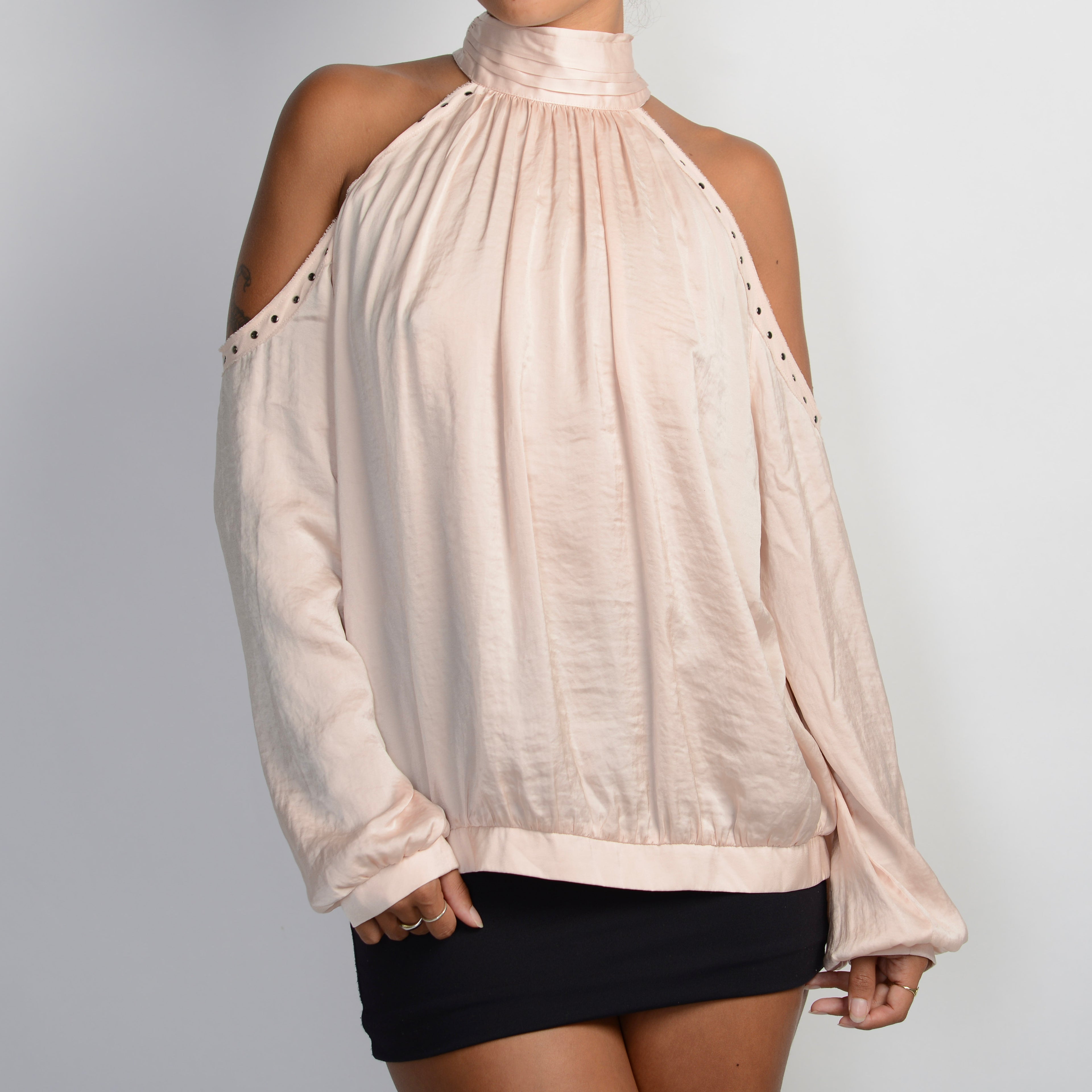 PINK COLD SHOULDER TOP