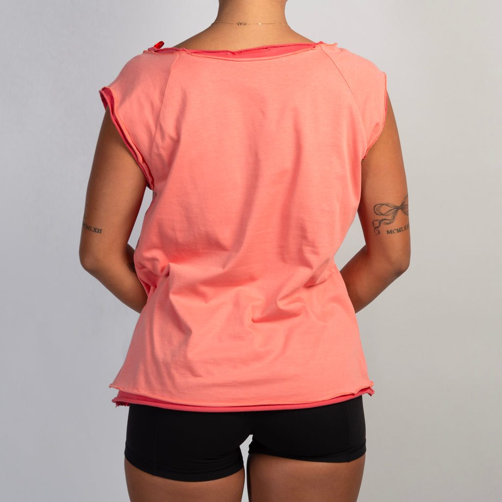 PEACH LAYERED TEE