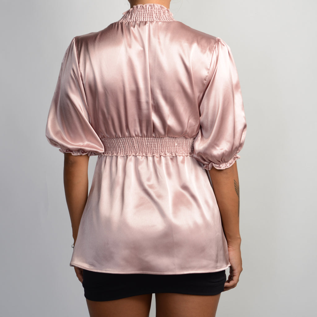 BABY PINK SATIN TOP