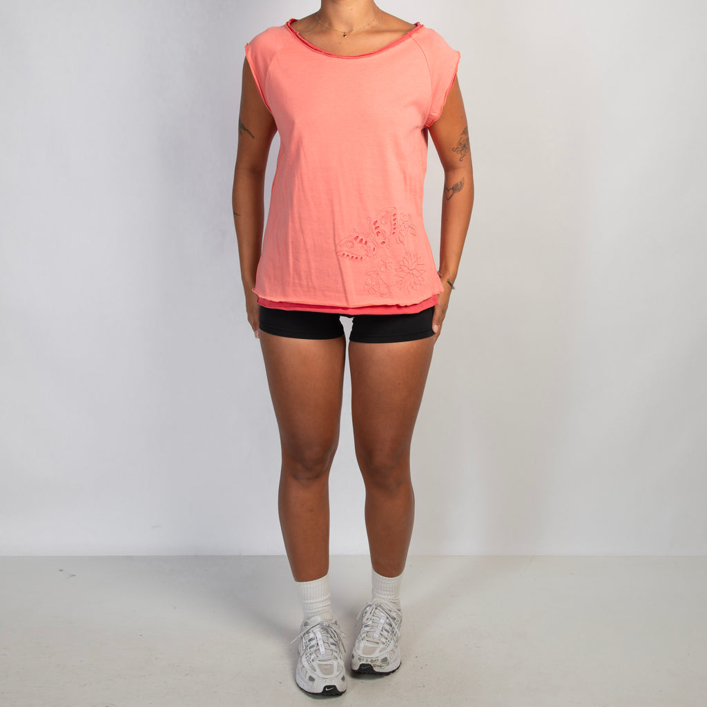 PEACH LAYERED TEE