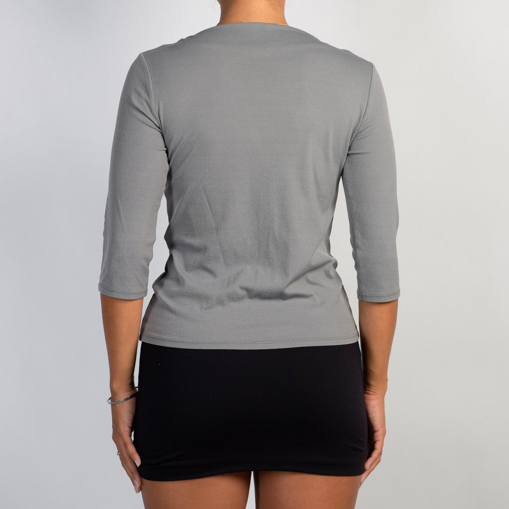 GREY 3/4 SLEEVE TOP