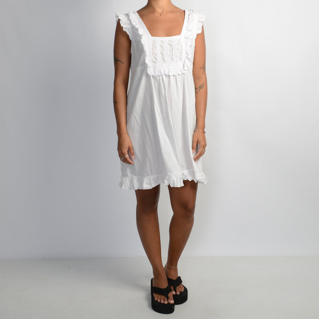 WHITE PRARIE MINI DRESS