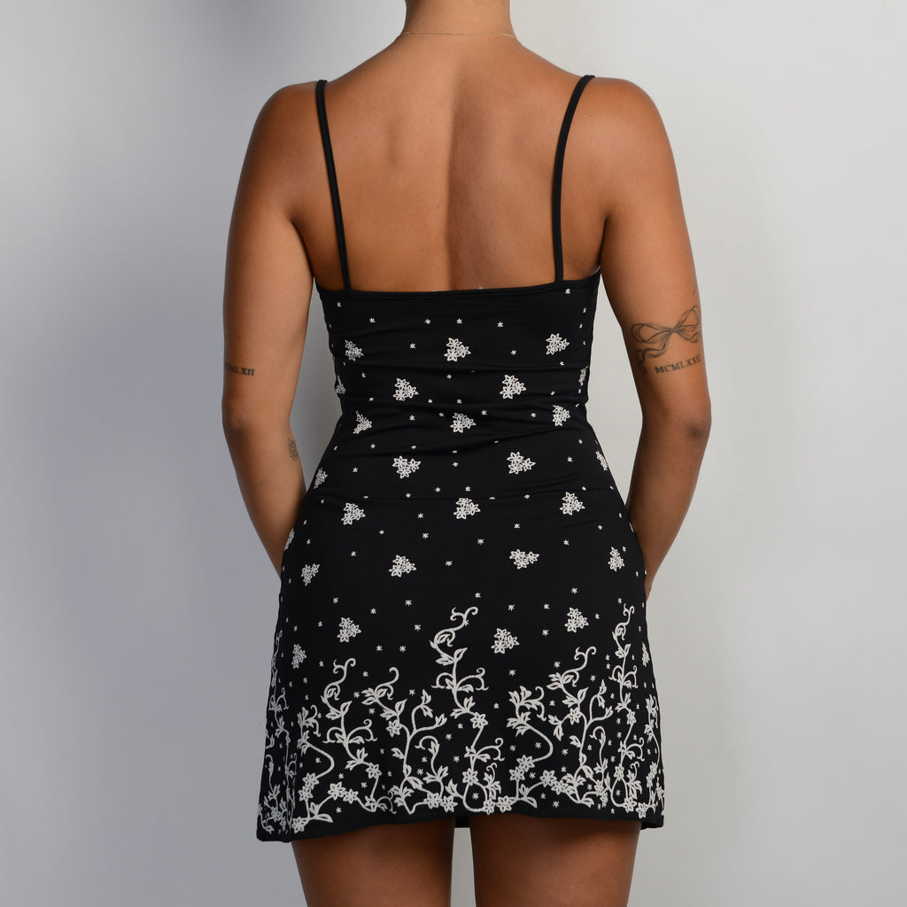BLACK A LINE MINI DRESS