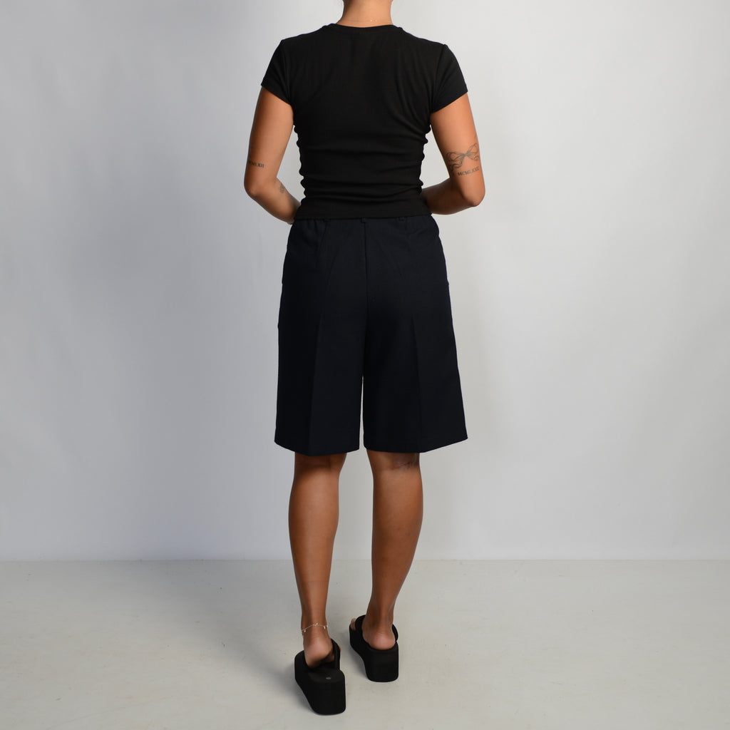 BLACK LONGLINE SHORTS
