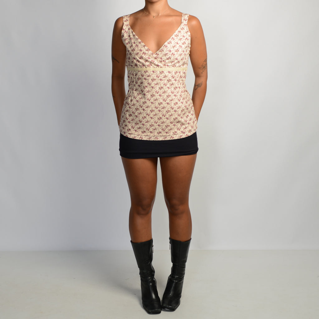 CREAM FLORAL TOP