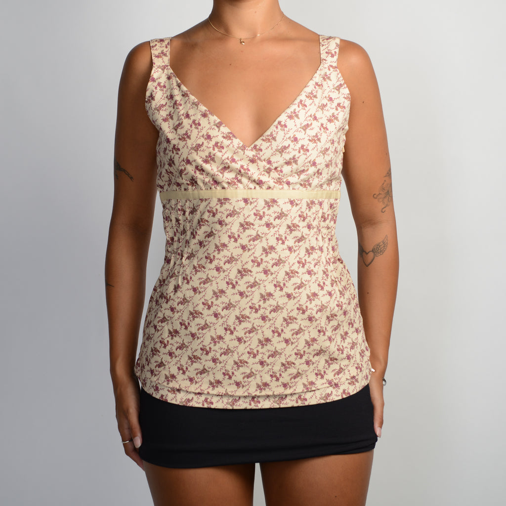 CREAM FLORAL TOP