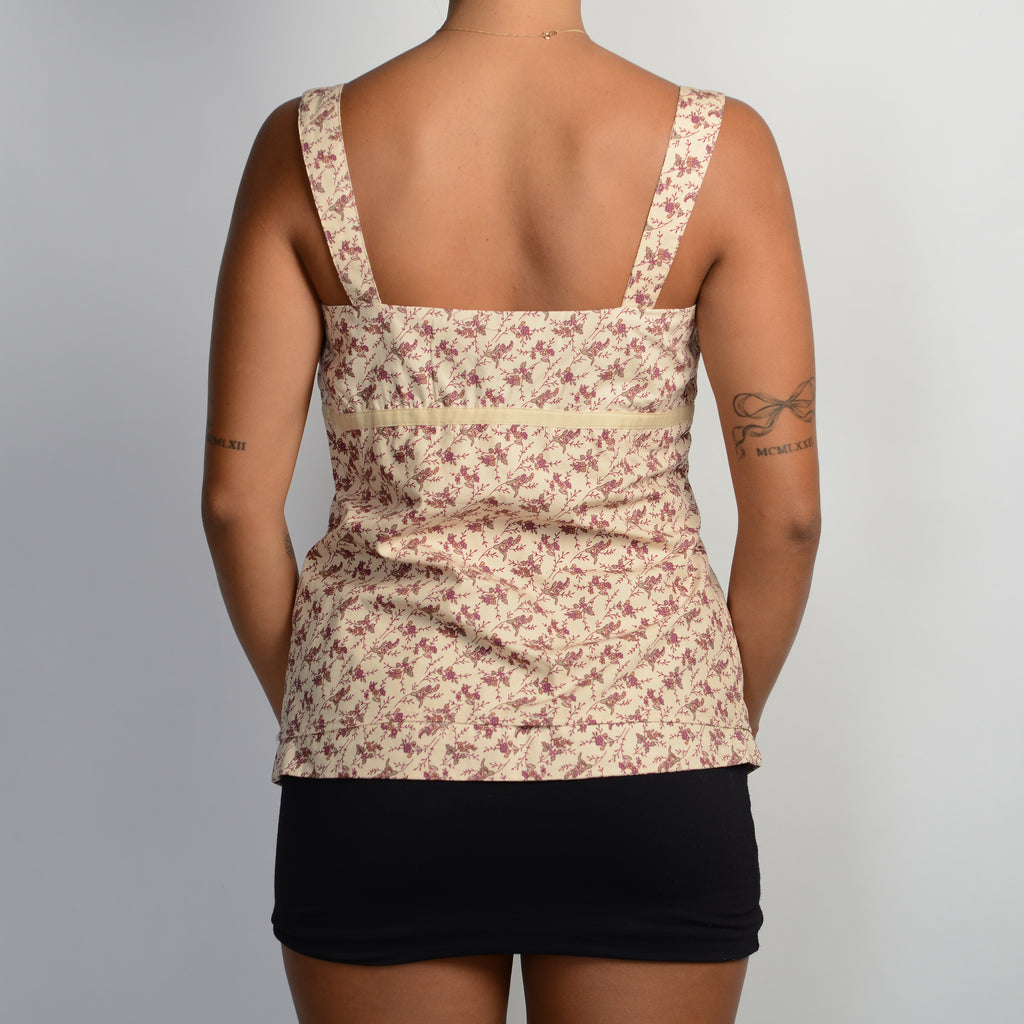 CREAM FLORAL TOP
