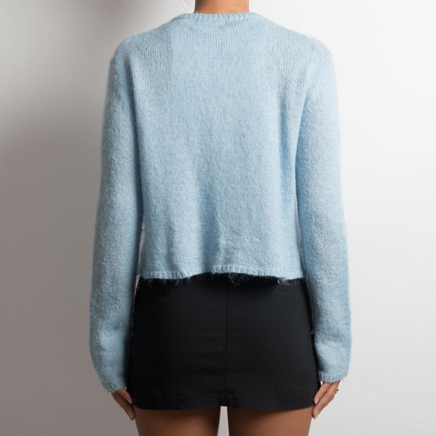 CARDIGAN EN LAINE BLEU