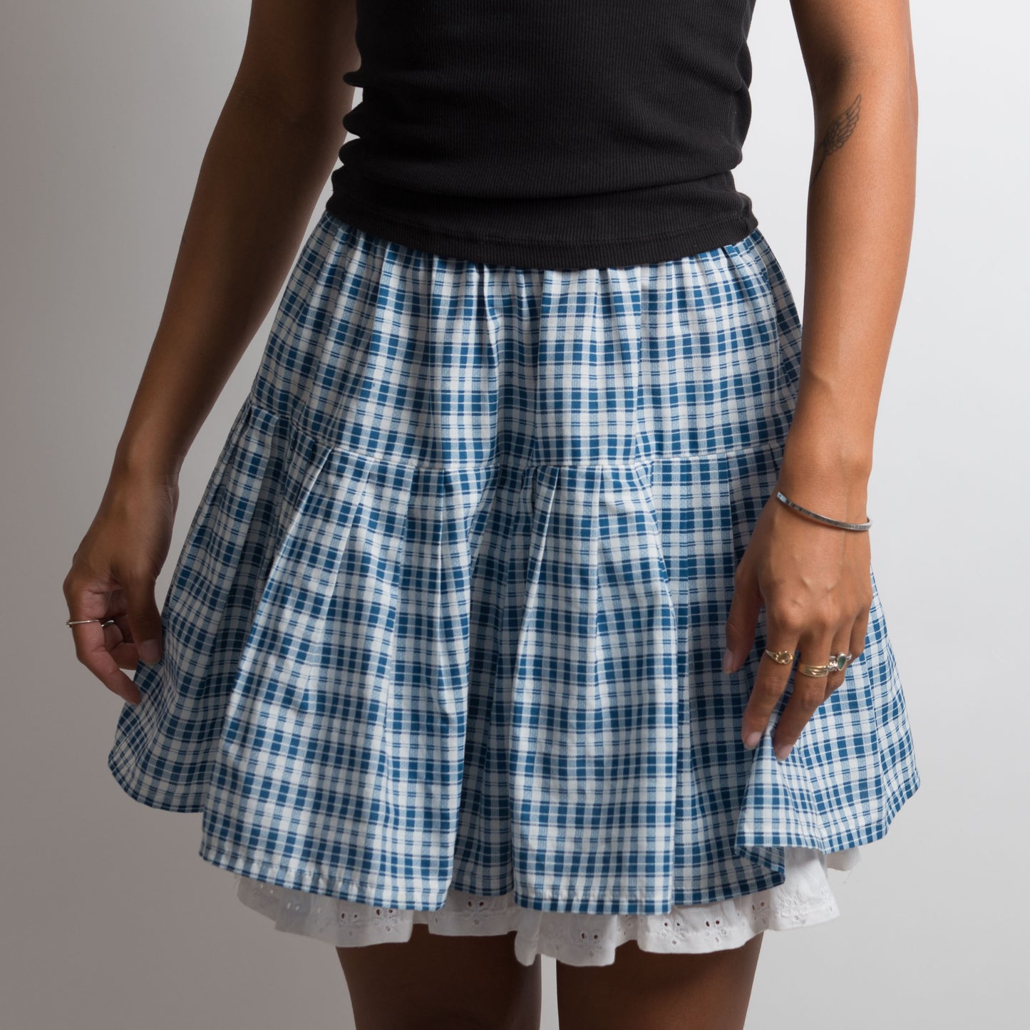 GINGHAM MINI SKIRT