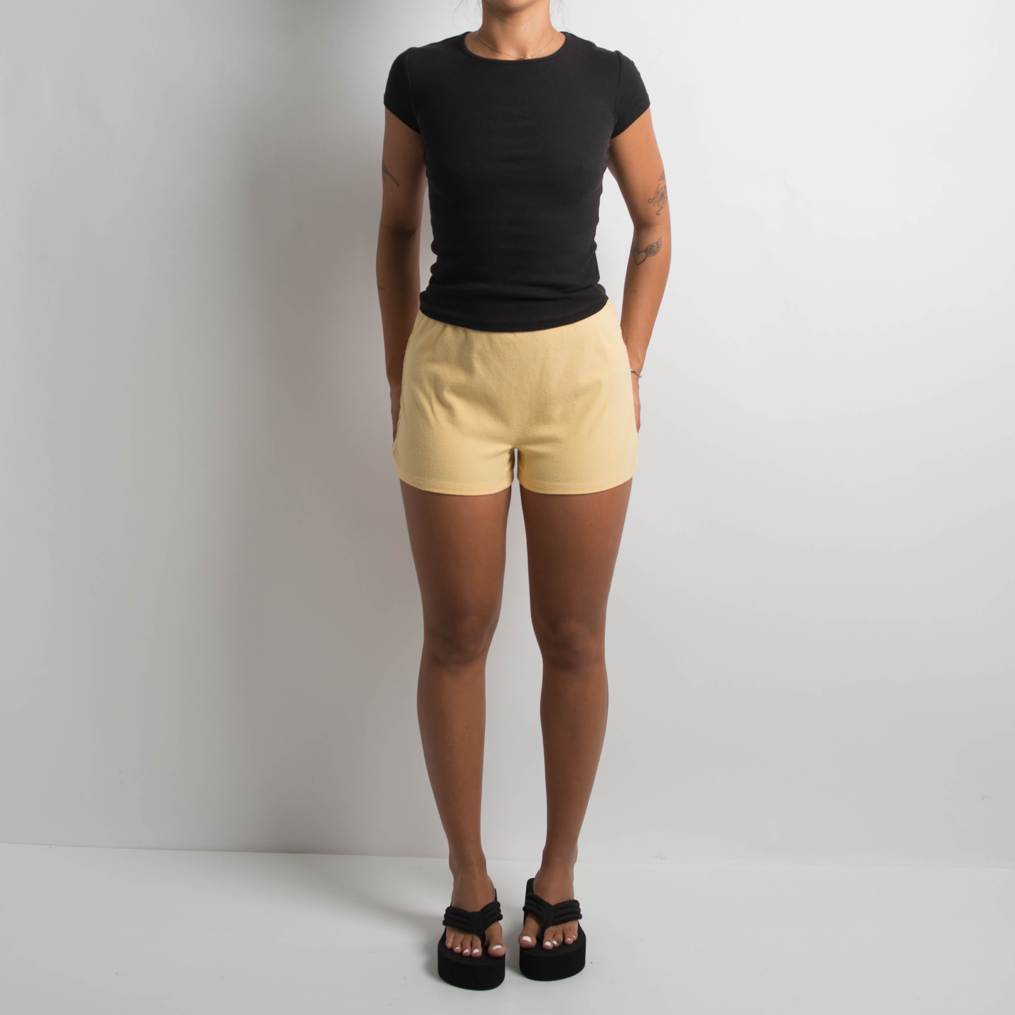 YELLOW MINI SHORTS