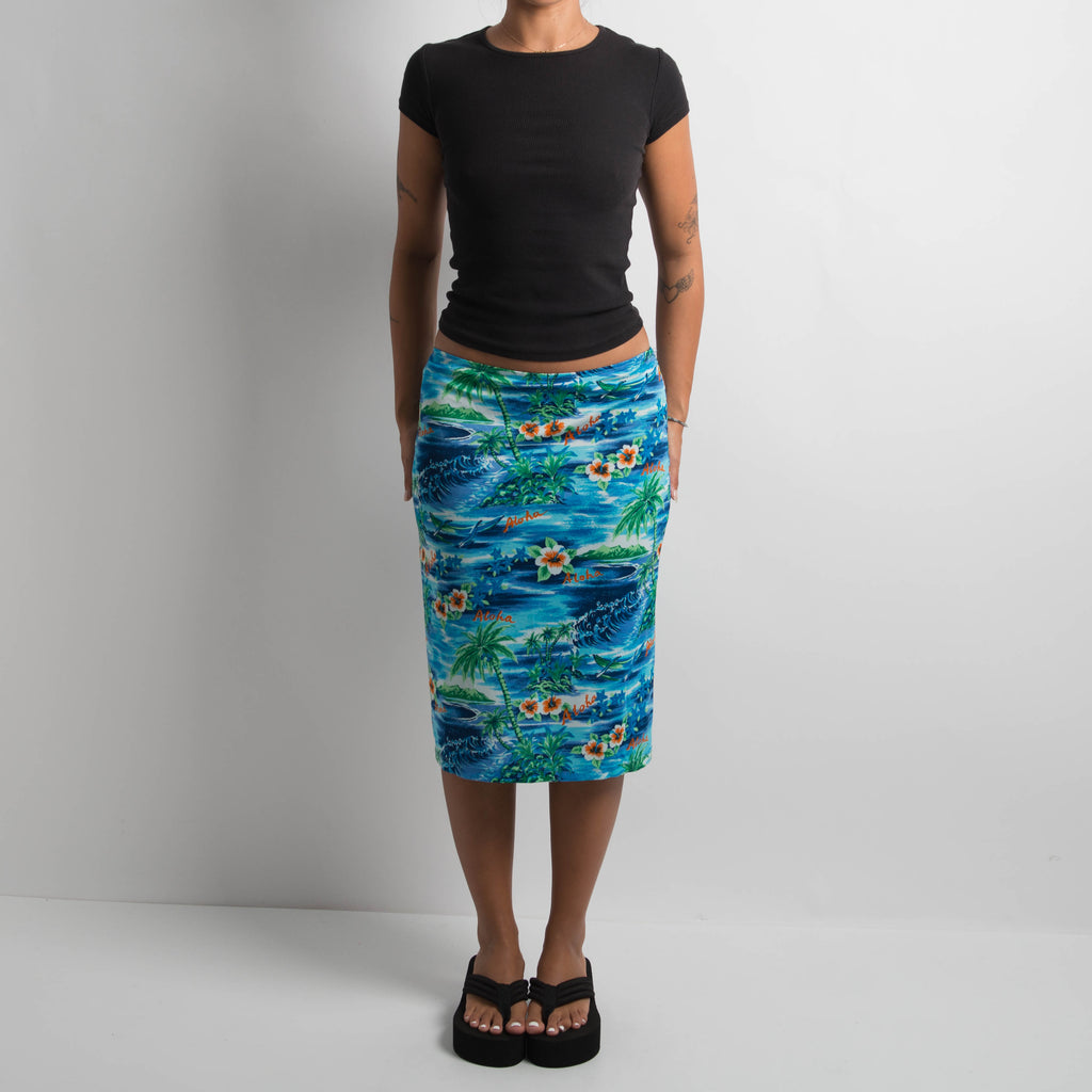 BLUE ISLAND MIDI SKIRT