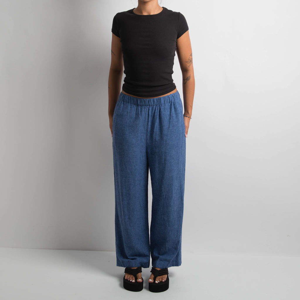 BLUE LINEN PANTS