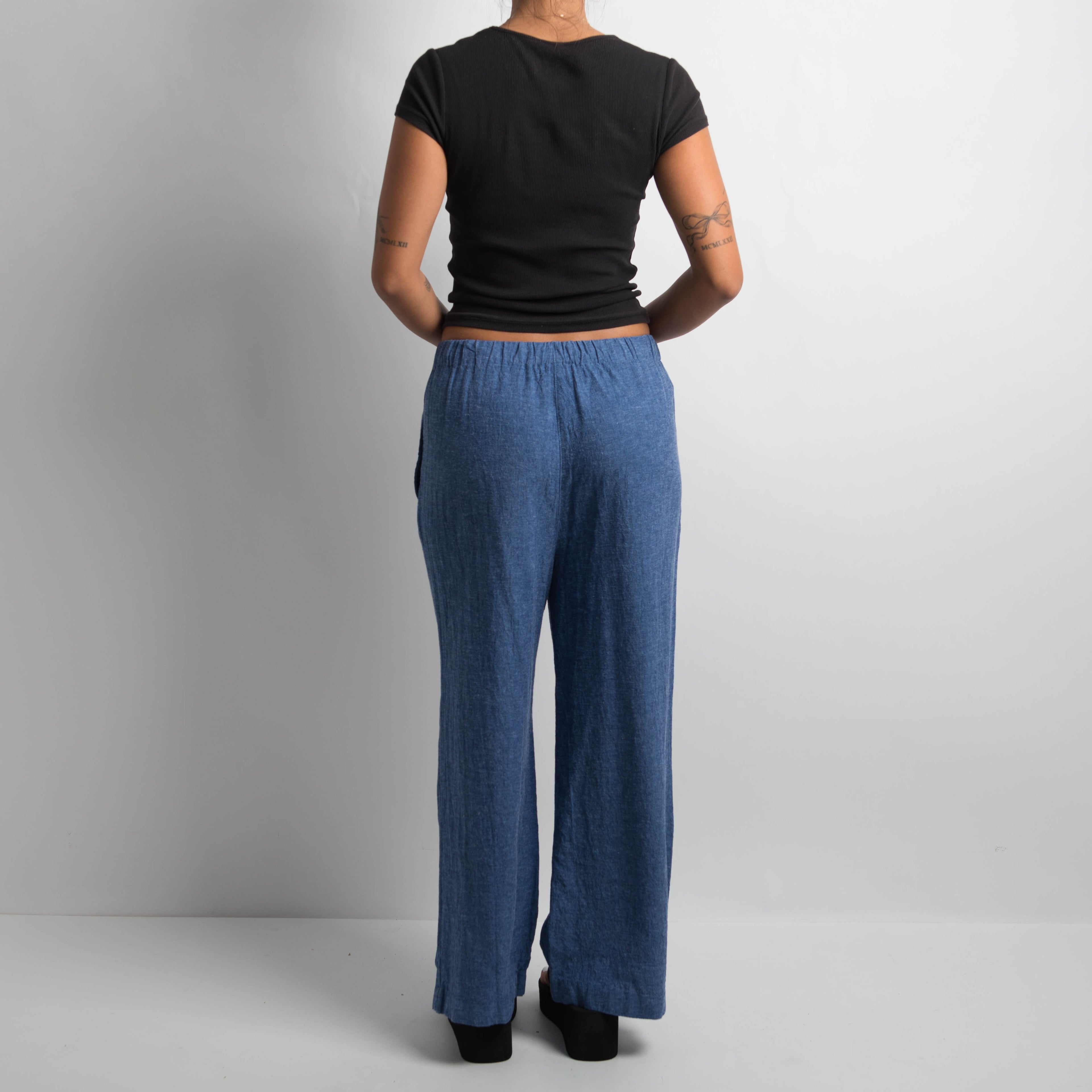 BLUE LINEN PANTS