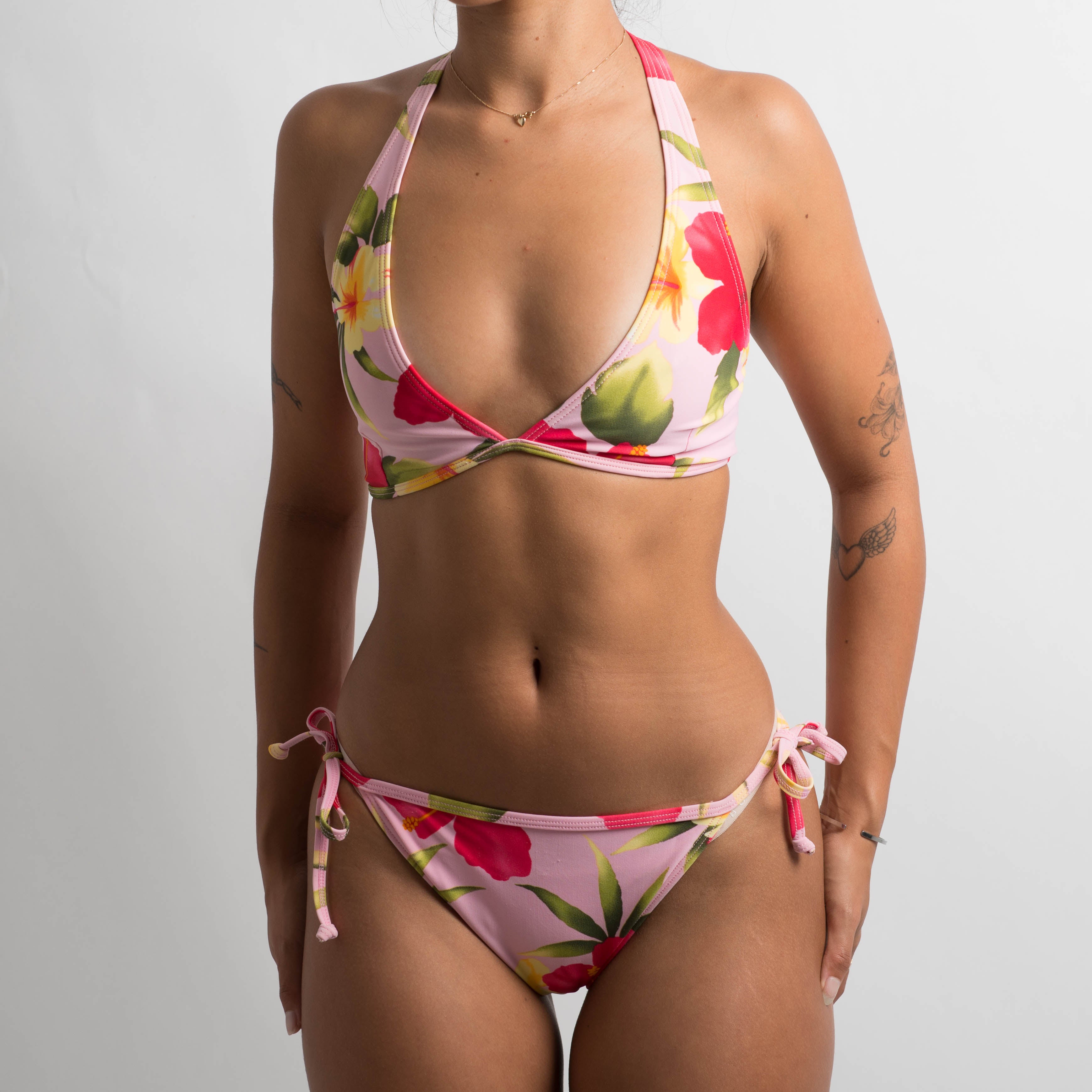PINK FLORAL BIKINI SET