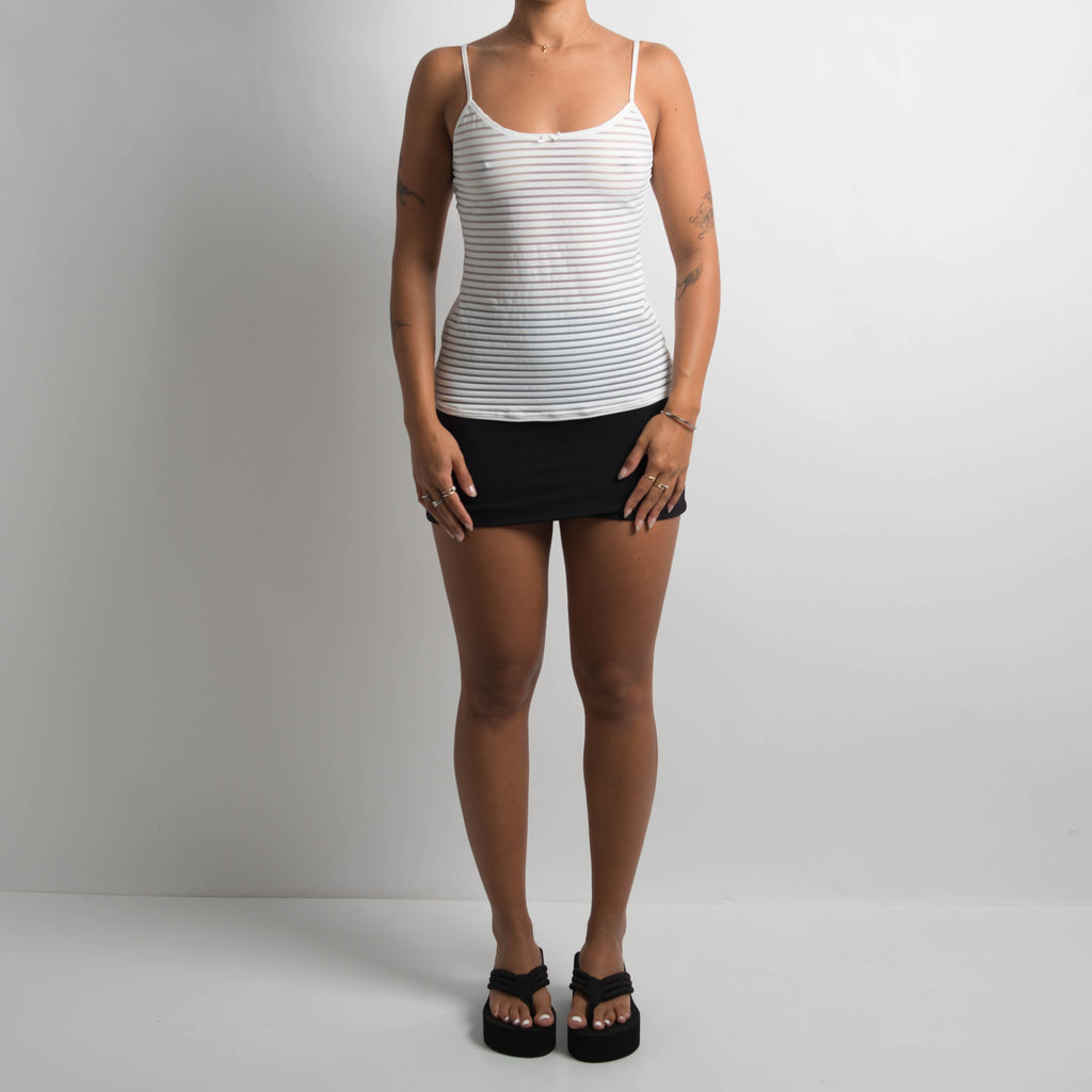 SHEER STRIPED CAMISOLE