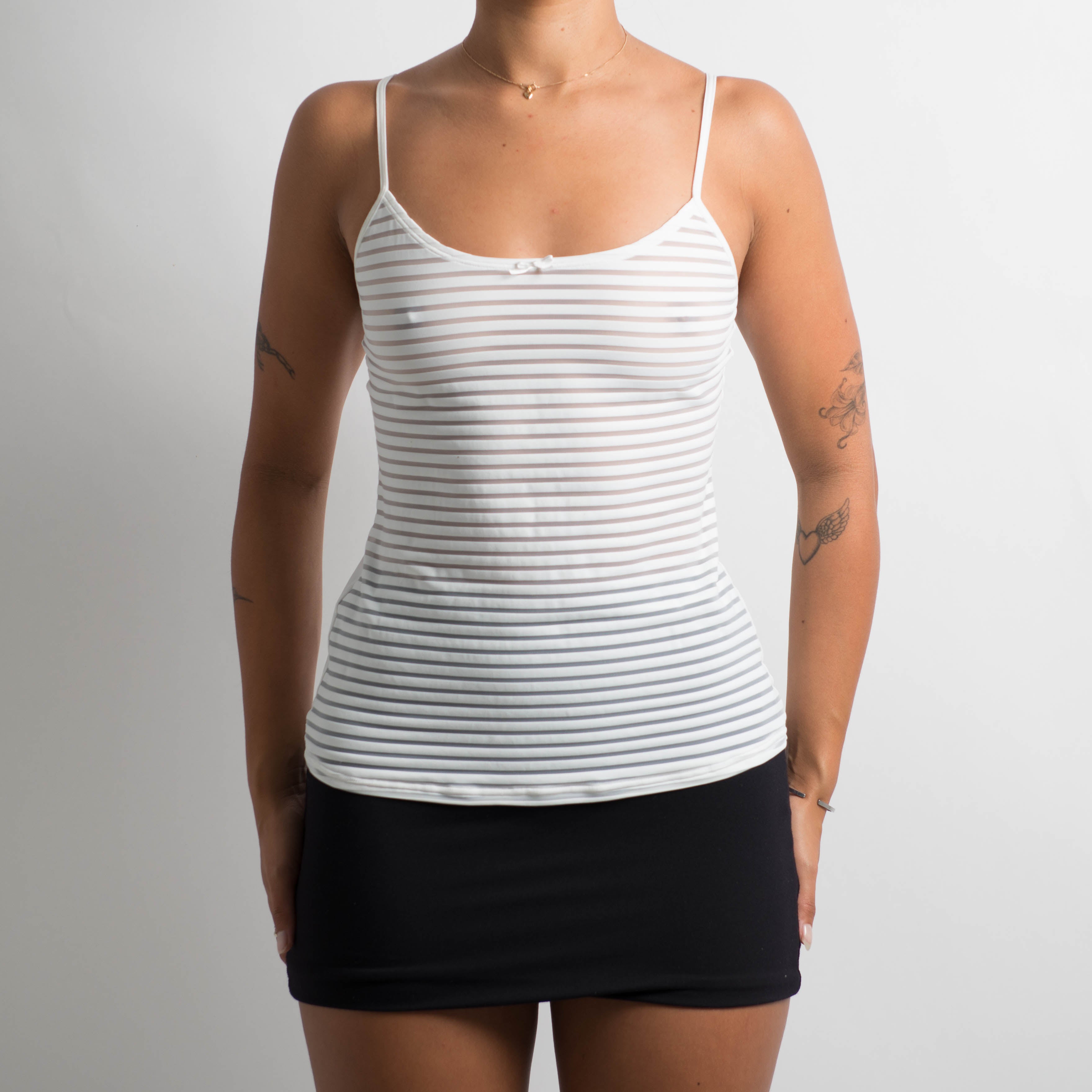 SHEER STRIPED CAMISOLE
