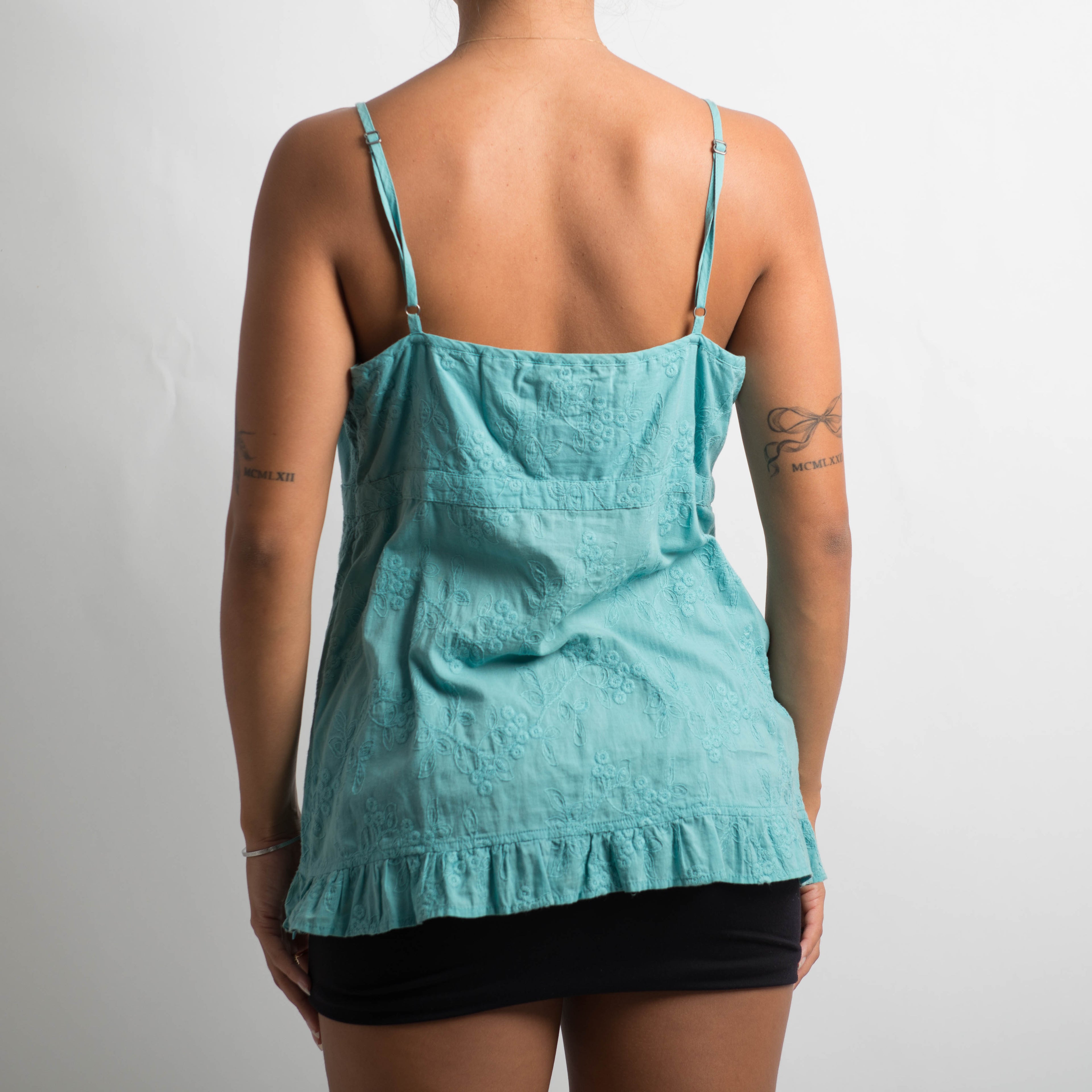 TEAL EMBROIDERED TOP