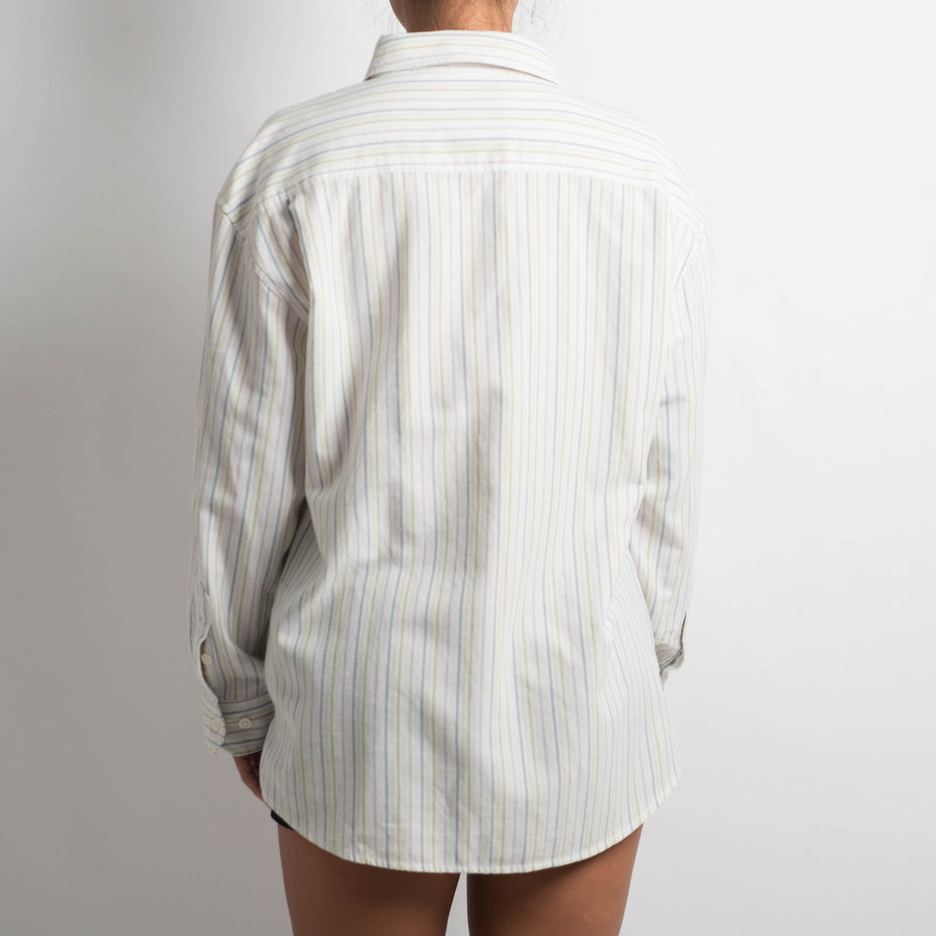 WHITE PINSTRIPE BLOUSE