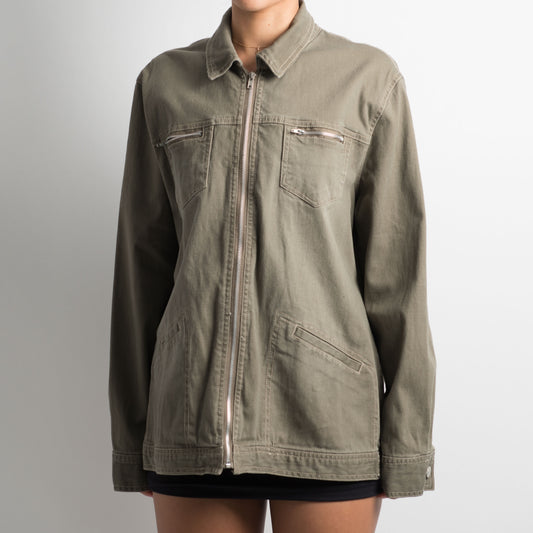 FADED KHAKI DENIM JACKET