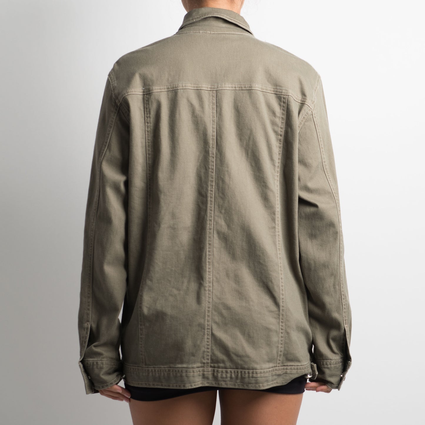 FADED KHAKI DENIM JACKET