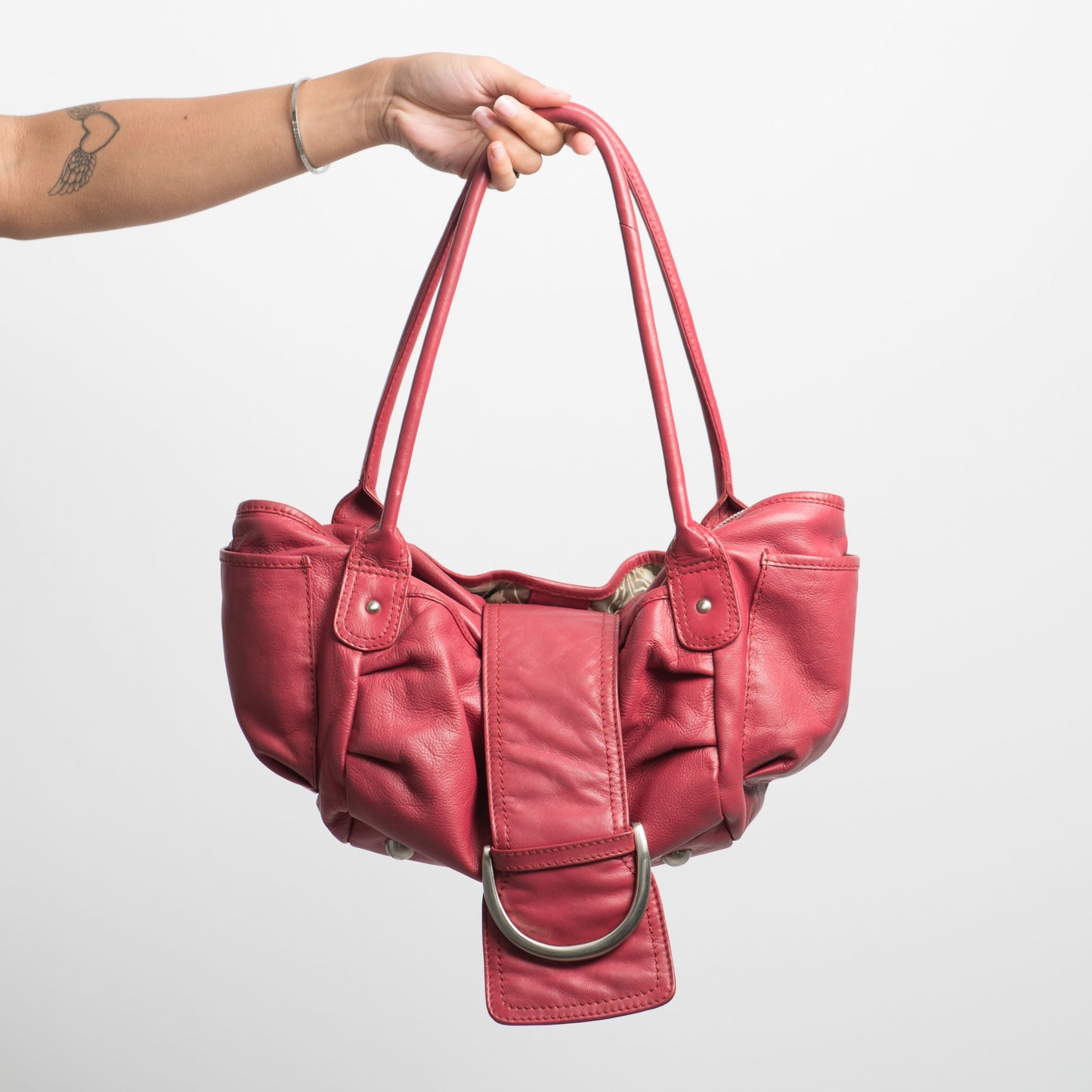 SAC EN CUIR ROSE