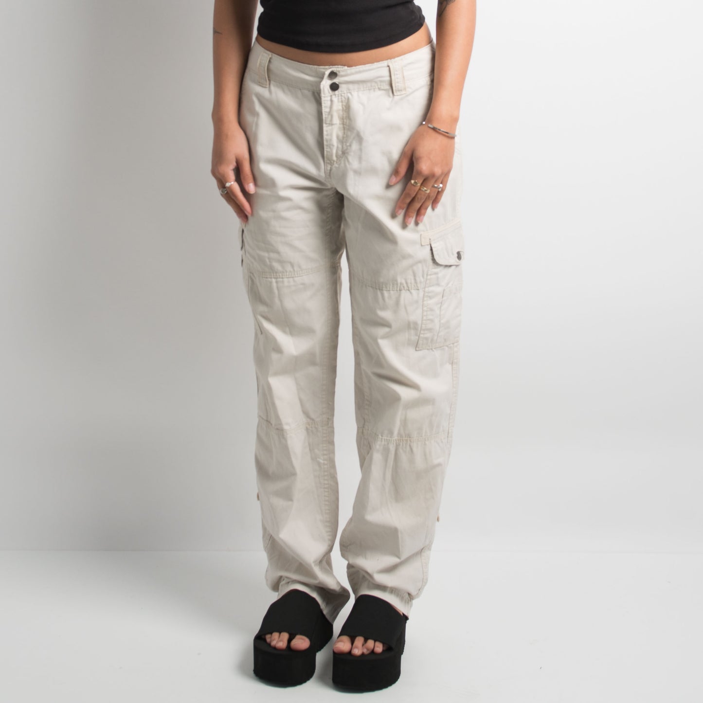 CREAM UTILITY PANTS