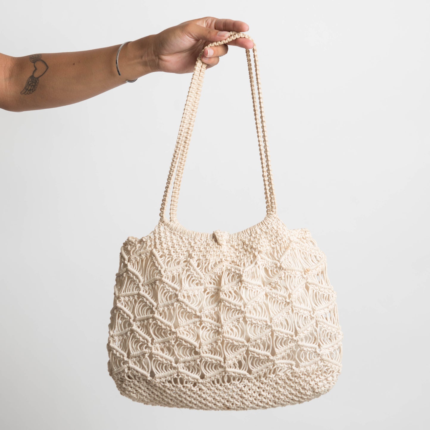 CREAM CROCHET BAG