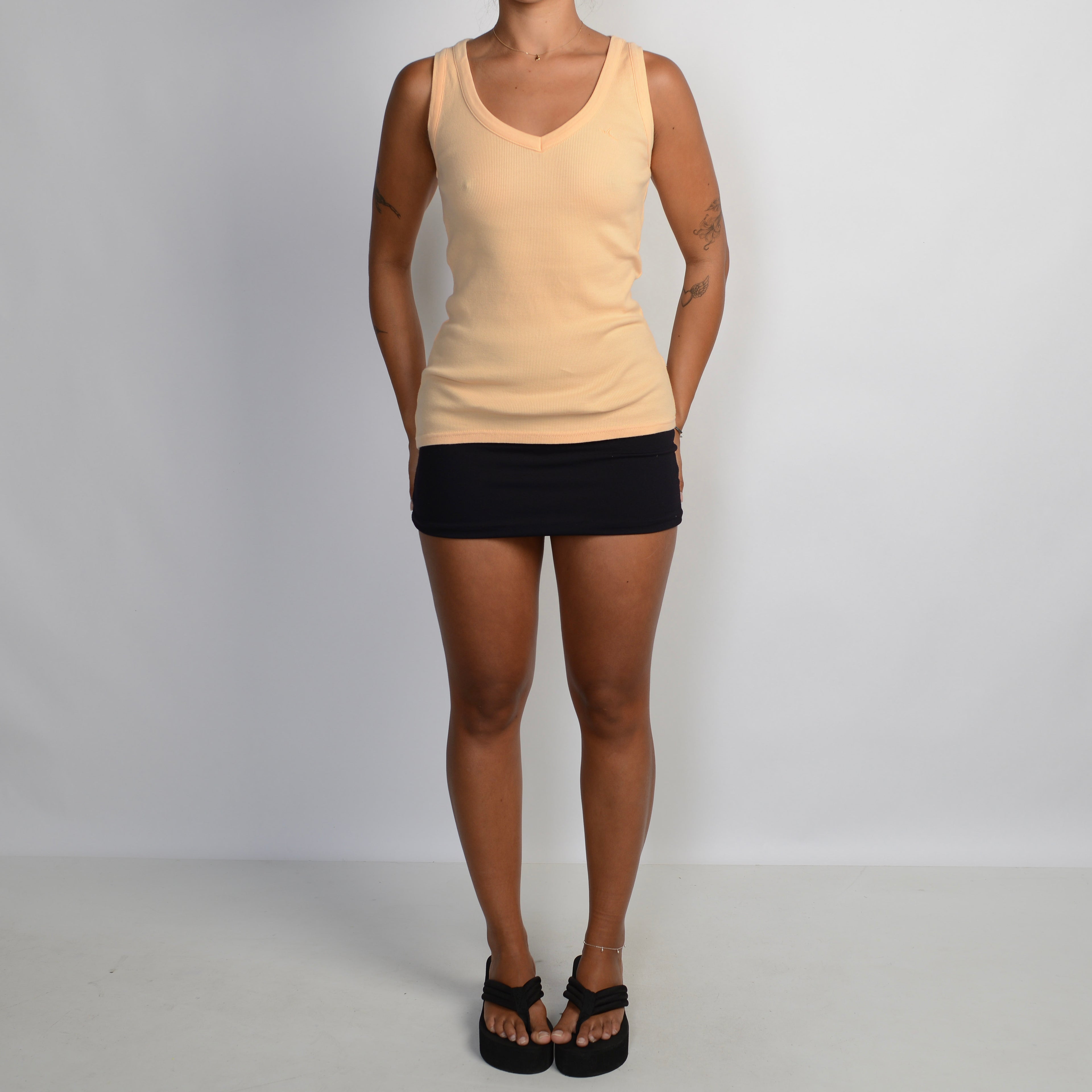ORANGE COTTON TANK TOP