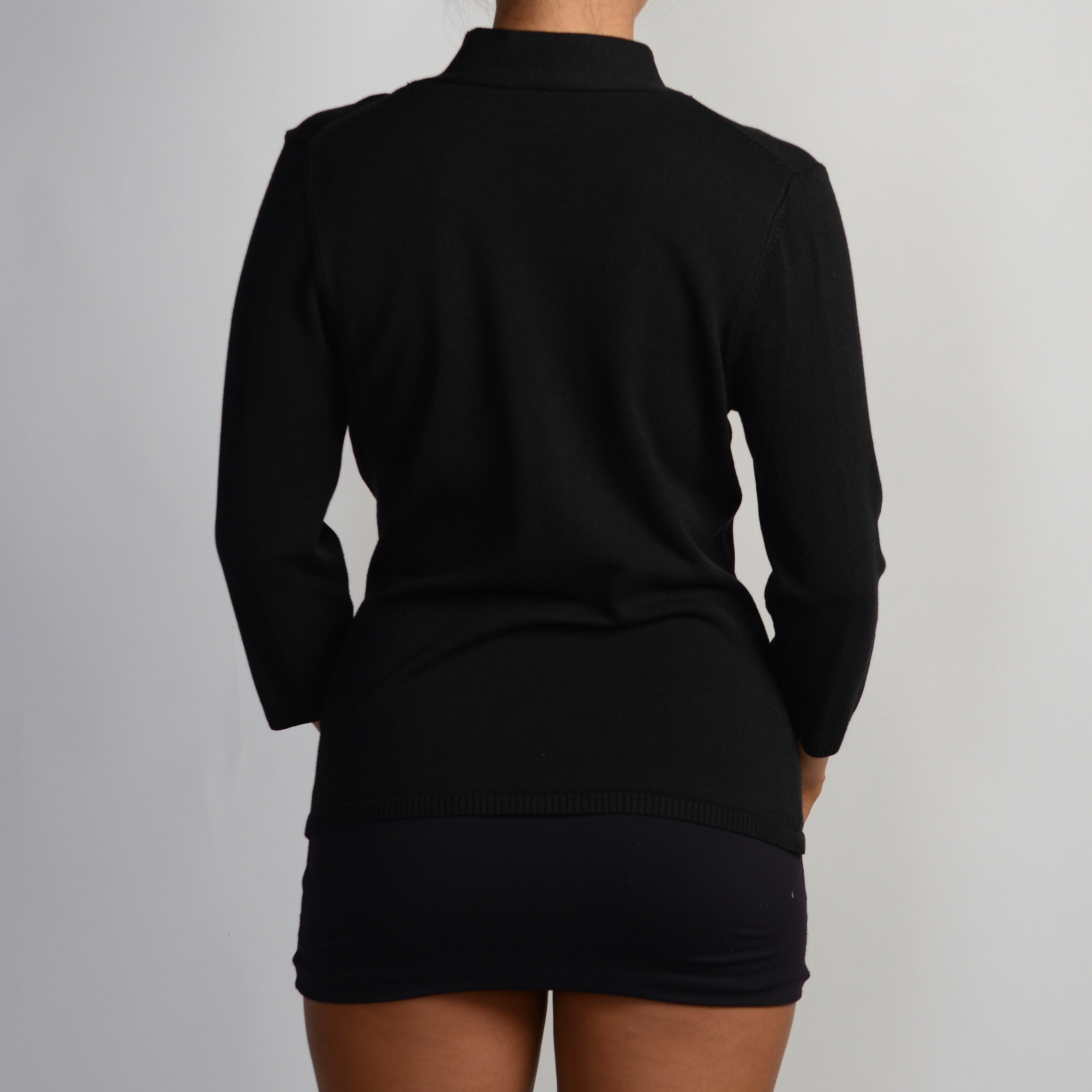 BLACK 3/4 SLEEVE TOP