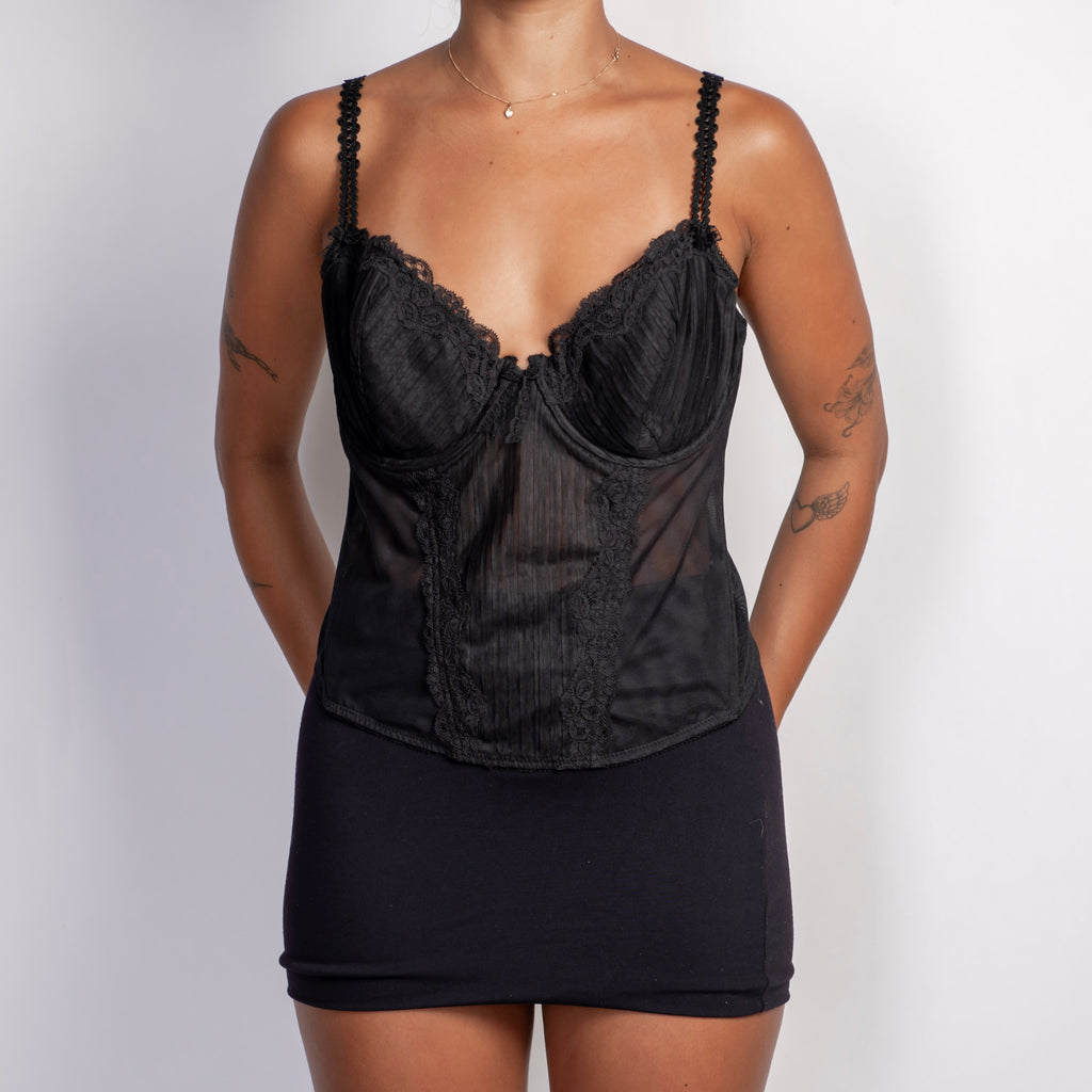 BLACK MESH BUSTIER