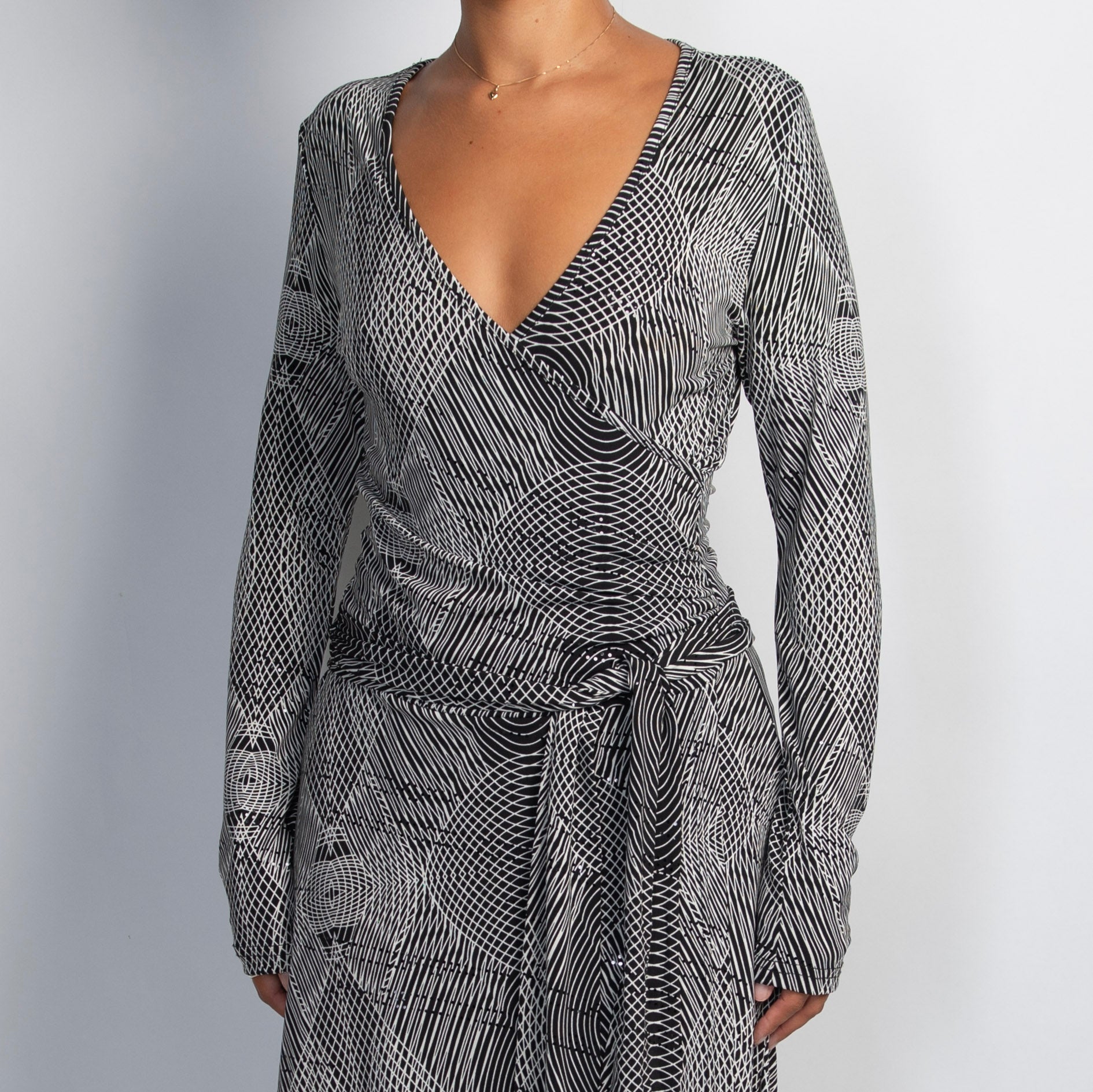 SLINKY PATTERN MIDI DRESS