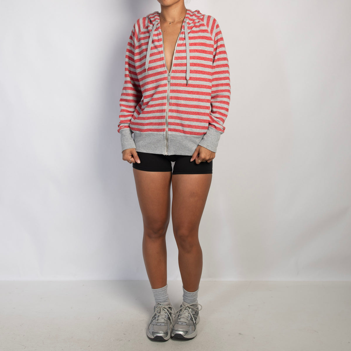 STRIPE COTTON ZIP JACKET