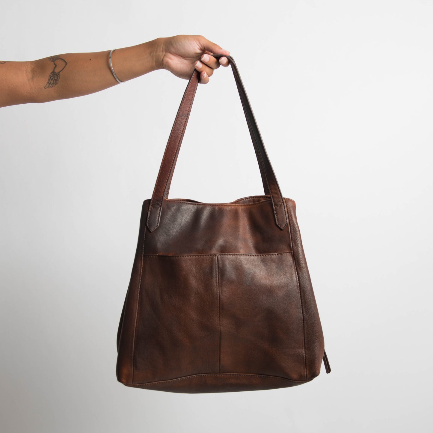 STAINED LEATHER BAG