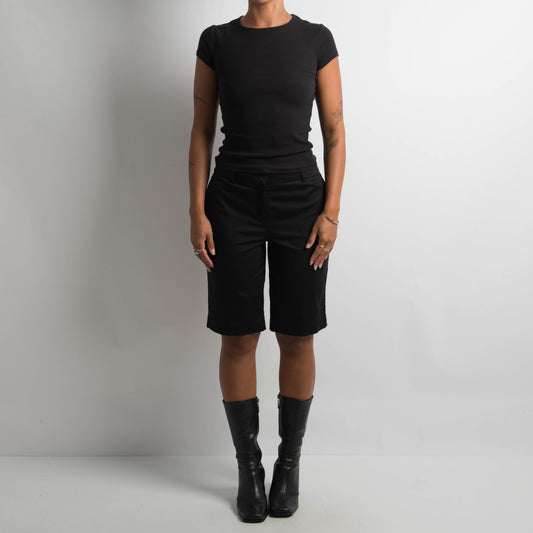 BLACK LONGLINE SHORTS