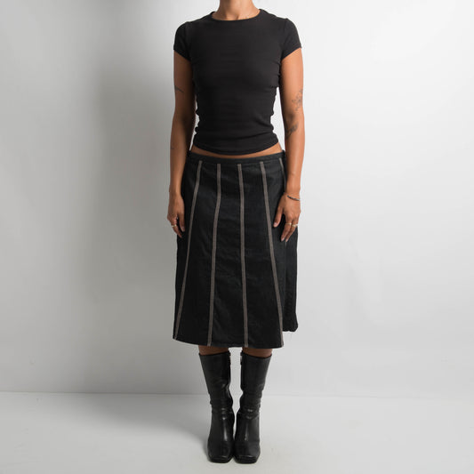 CHARCOAL MIDI SKIRT