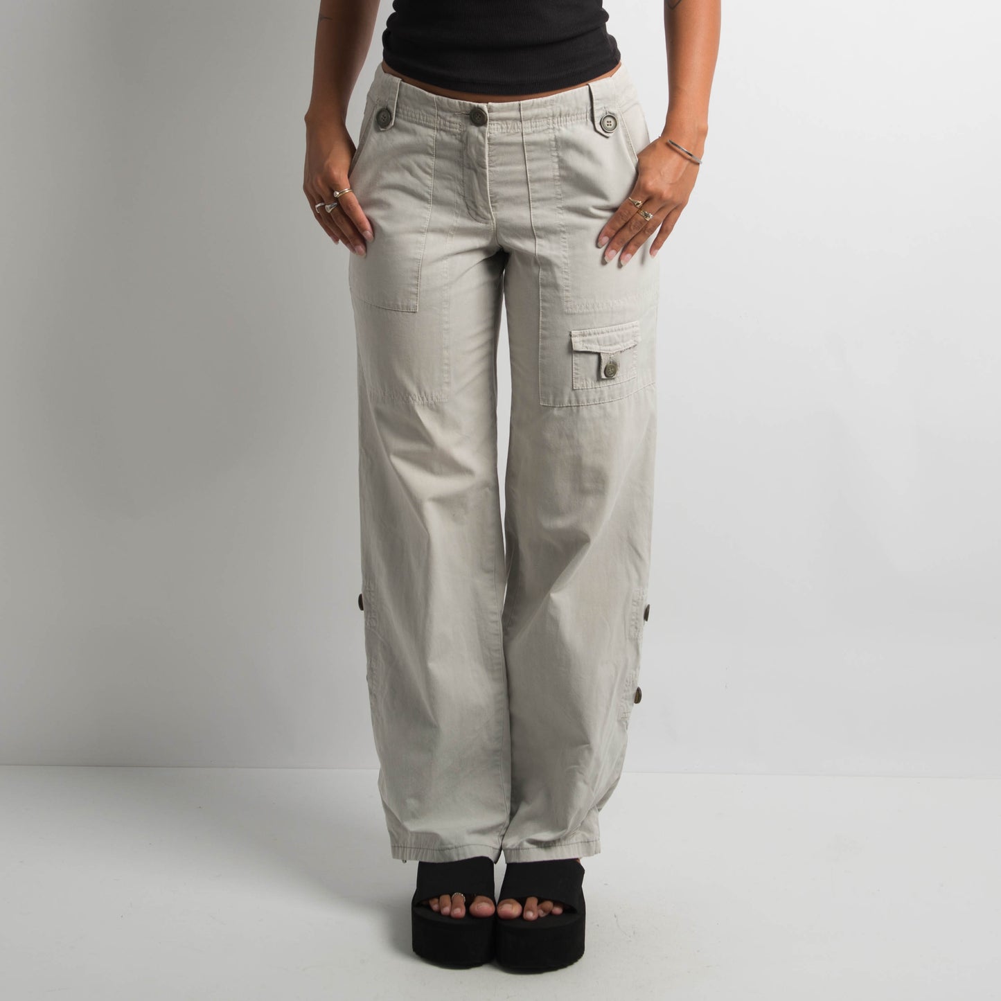 FADED BOOTCUT UTILITY PANTS