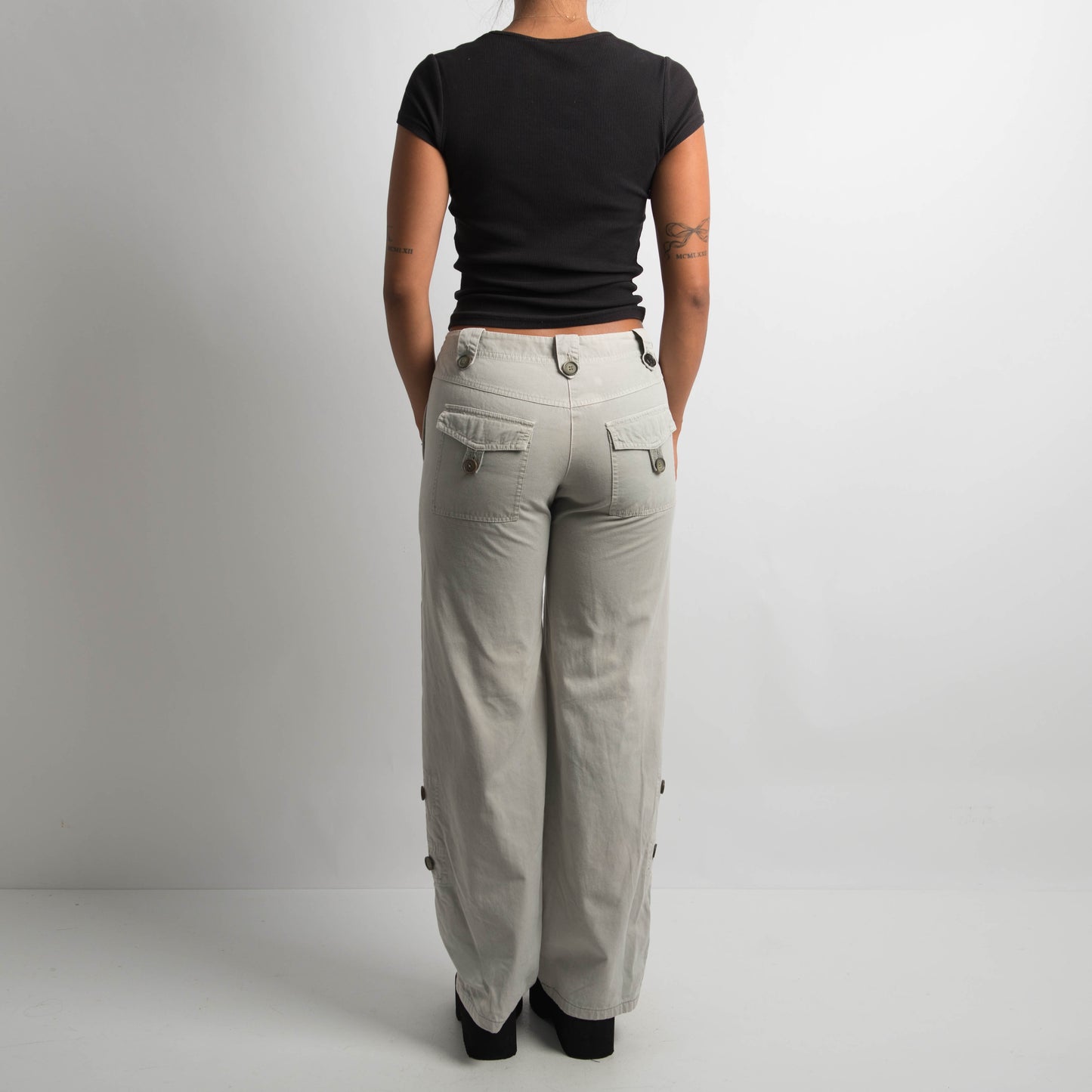 FADED BOOTCUT UTILITY PANTS