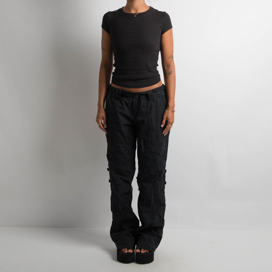 BLACK UTILITY CARGO PANTS