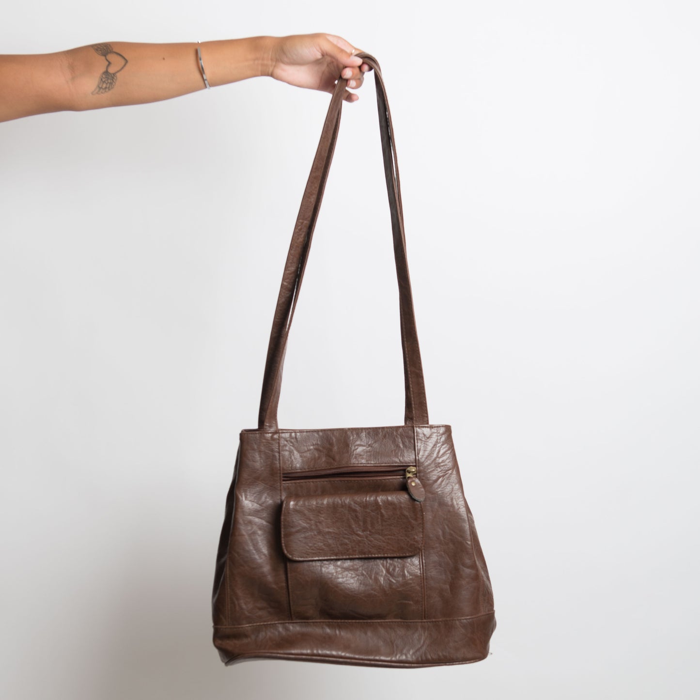 SAC EN SIMILI CUIR MARRON