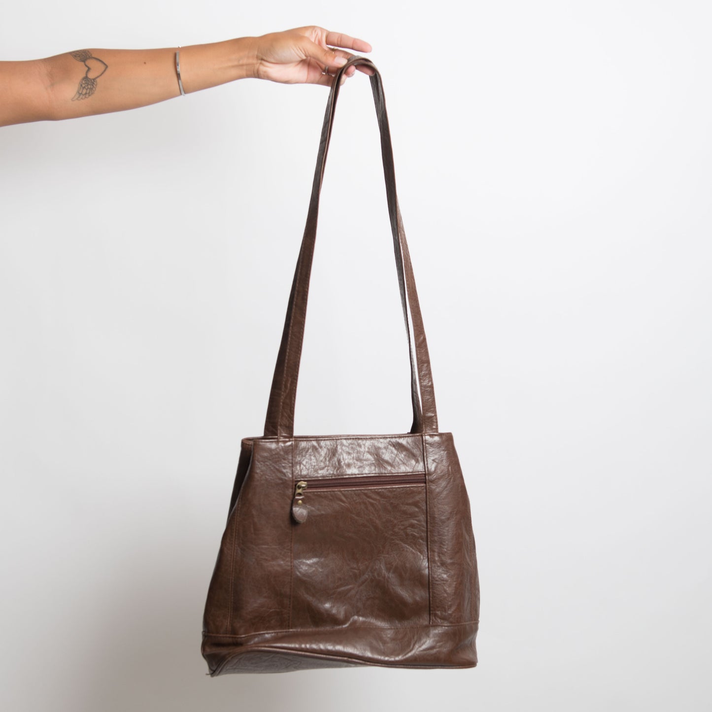 SAC EN SIMILI CUIR MARRON