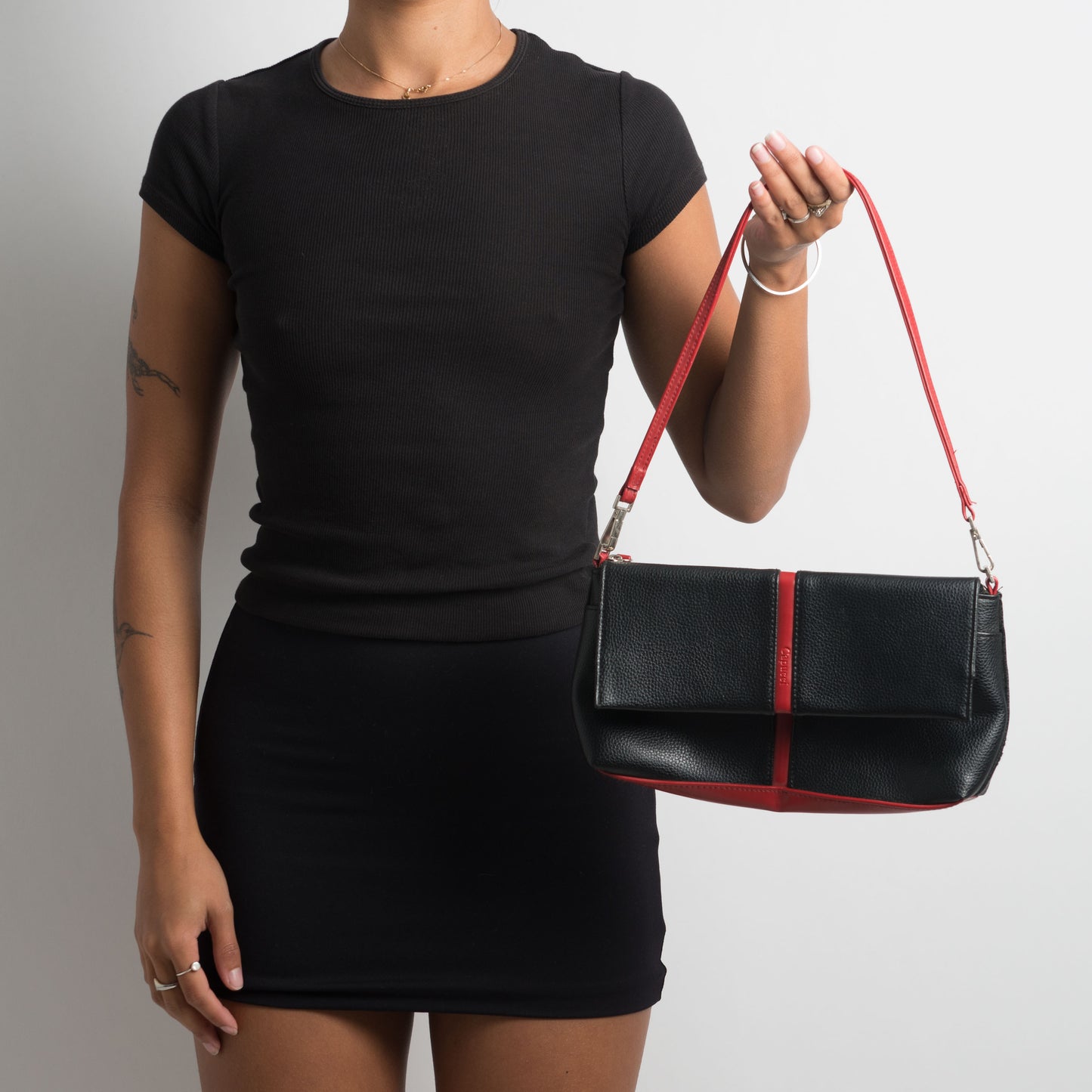 FAUX LEATHER HANDBAG